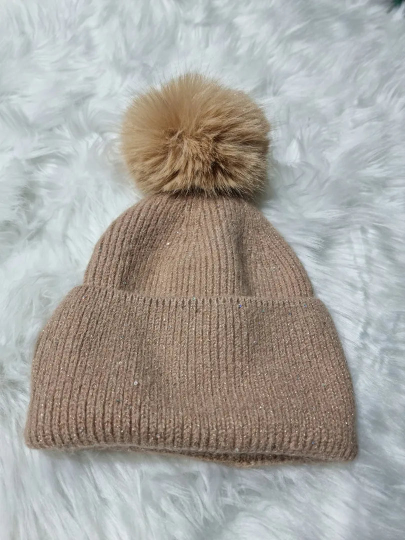 Berretta pon pon lurex (vari colori)