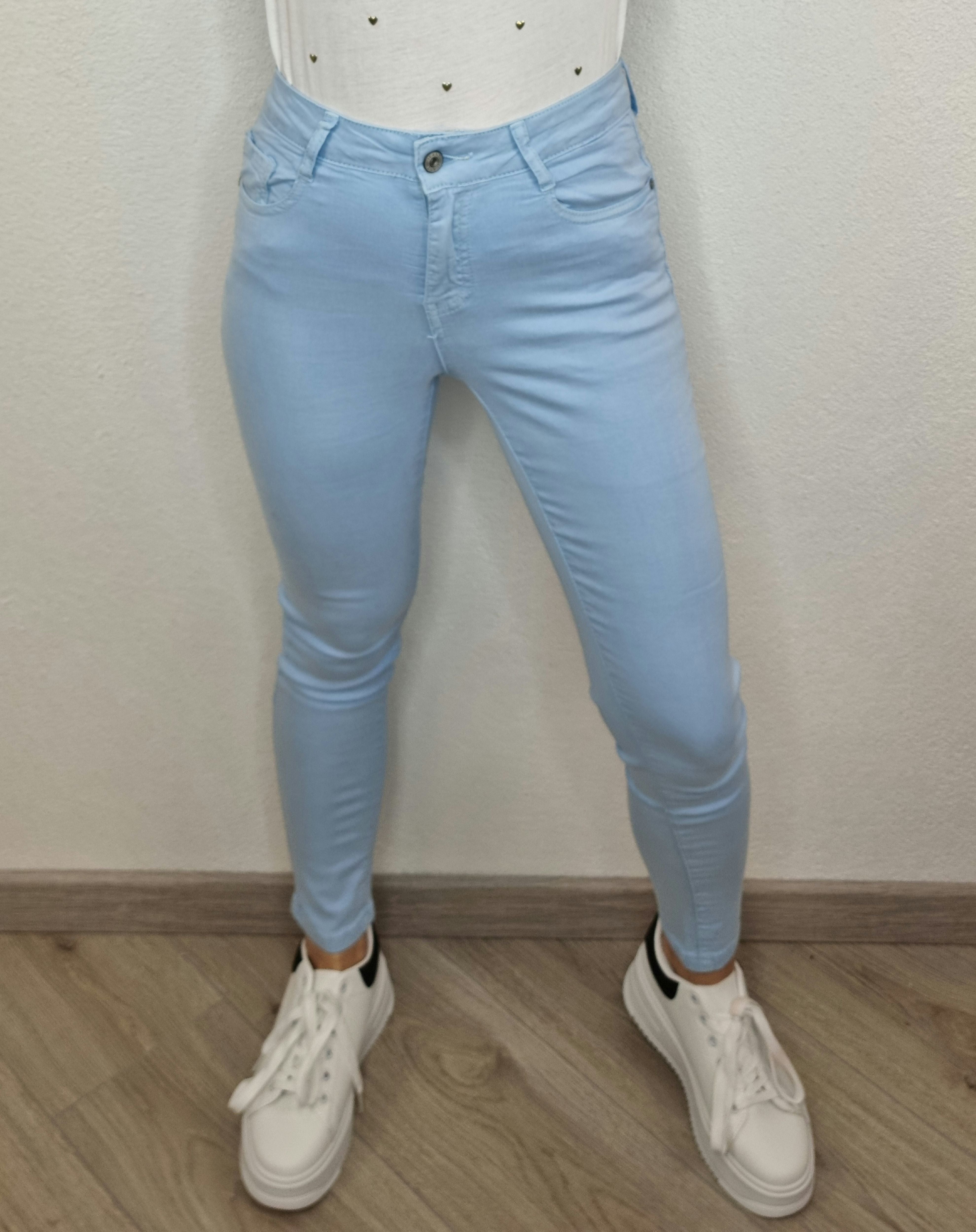 JEANS SKINNY COCCINELLA AZZURRO