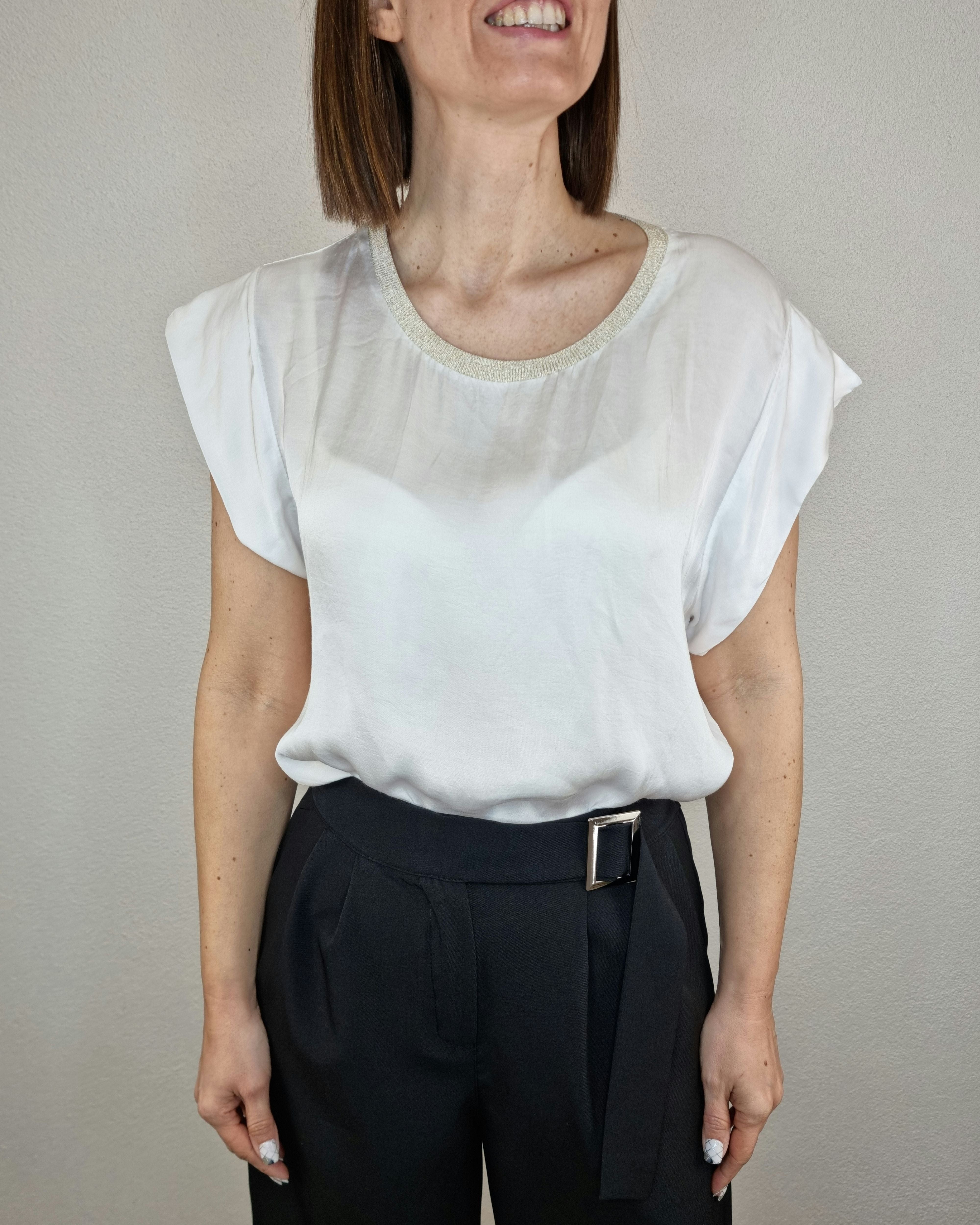 T-SHIRT SATIN BIANCA