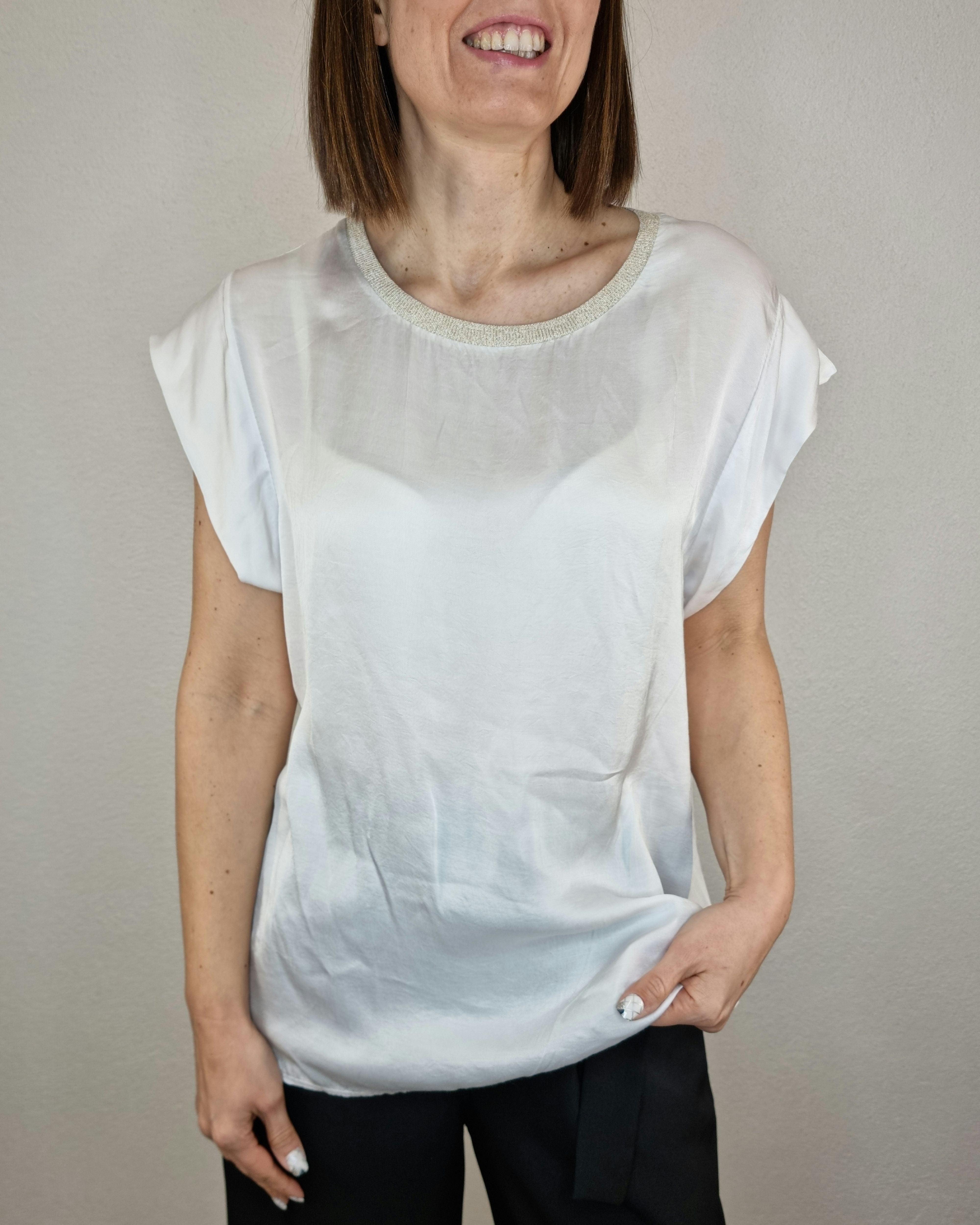 T-SHIRT SATIN BIANCA
