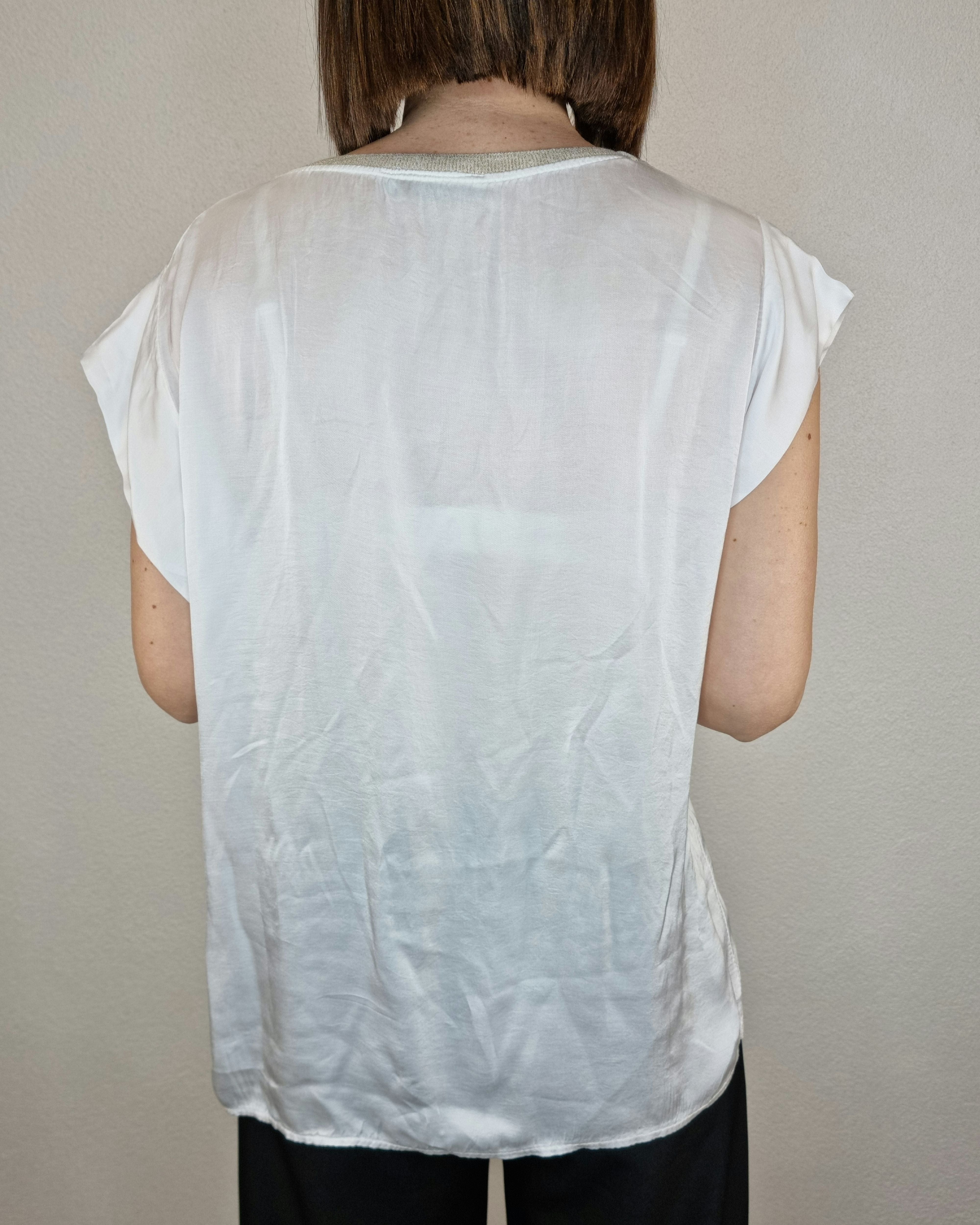 T-SHIRT SATIN BIANCA