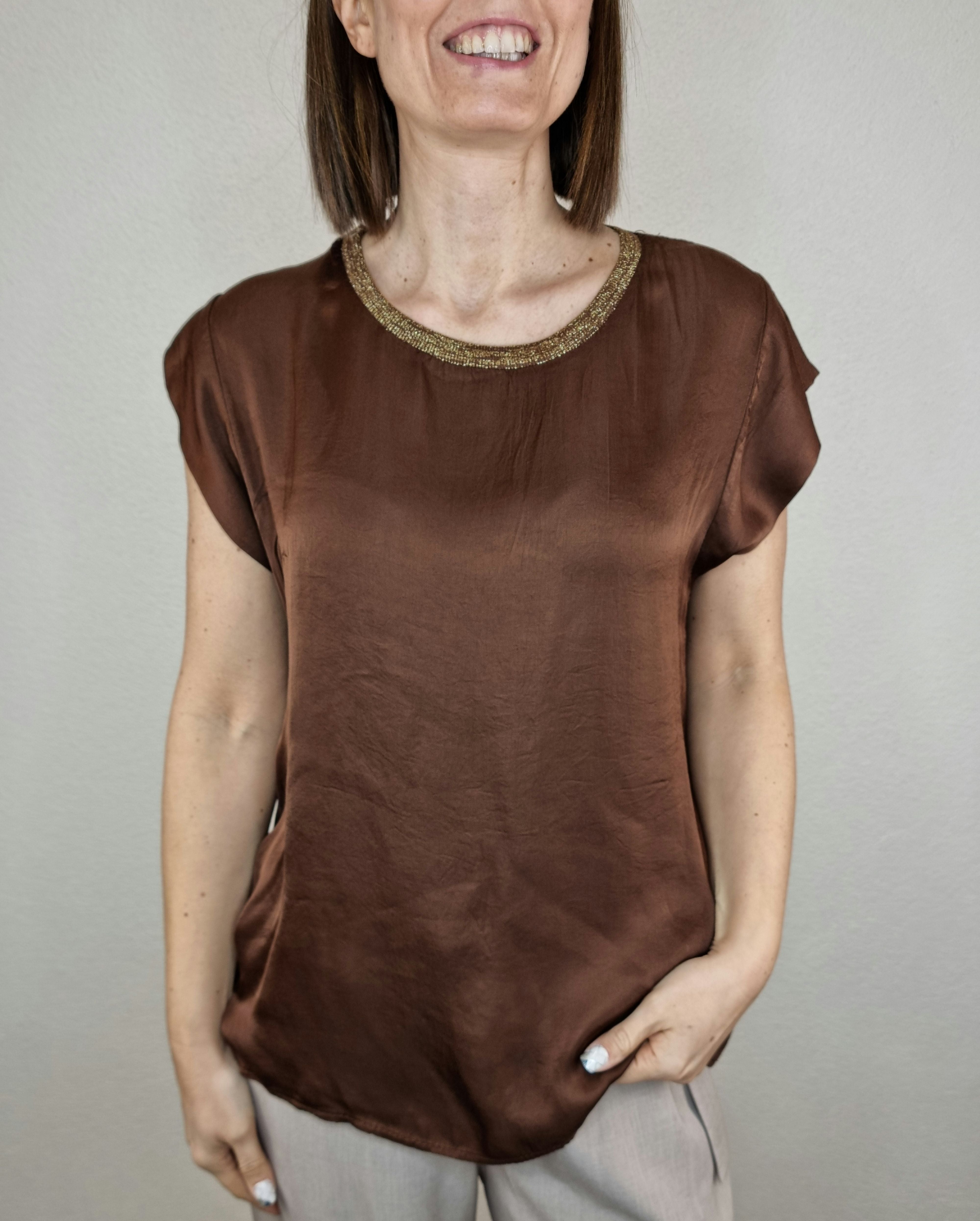 T-SHIRT SATIN MORO