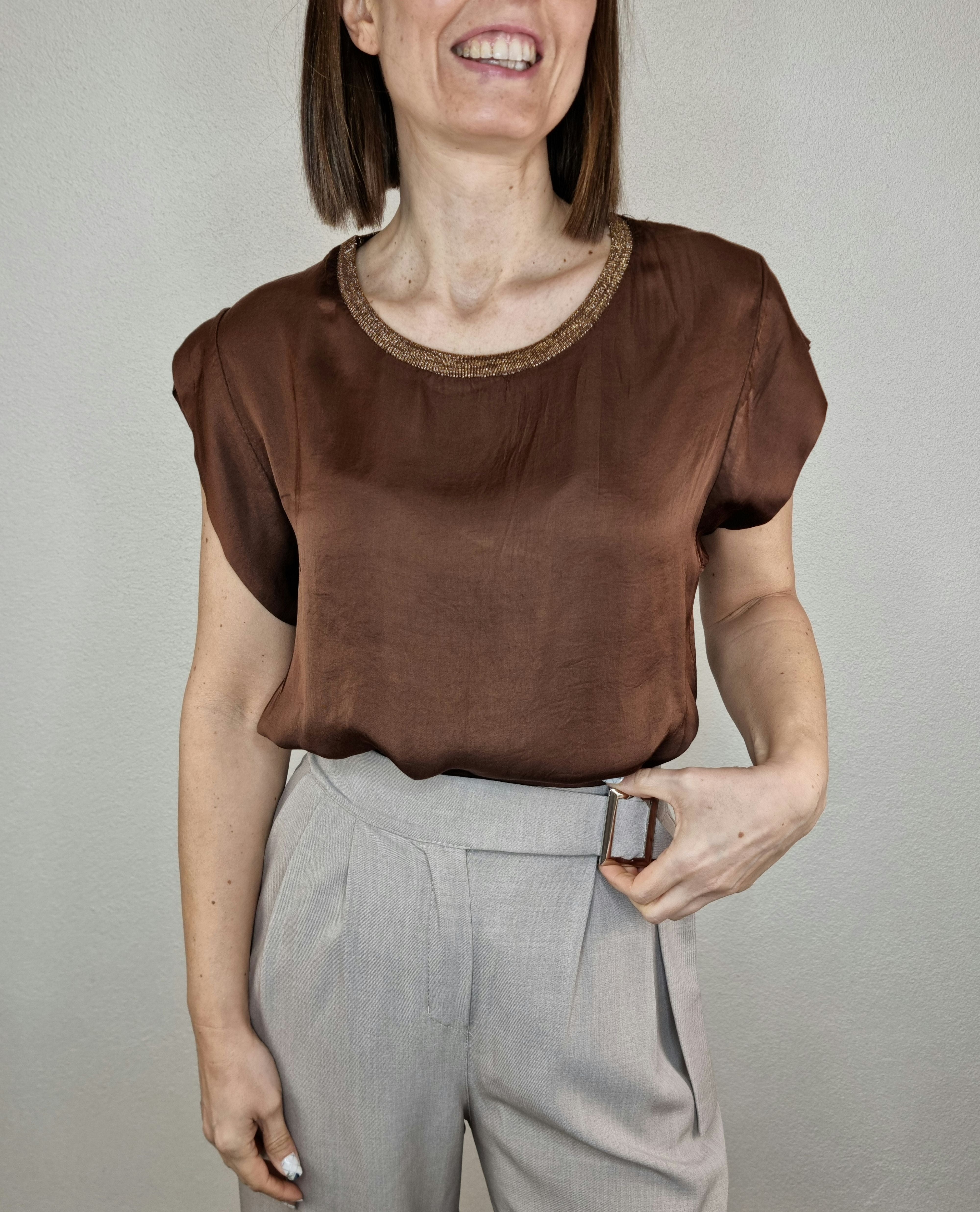 T-SHIRT SATIN MORO
