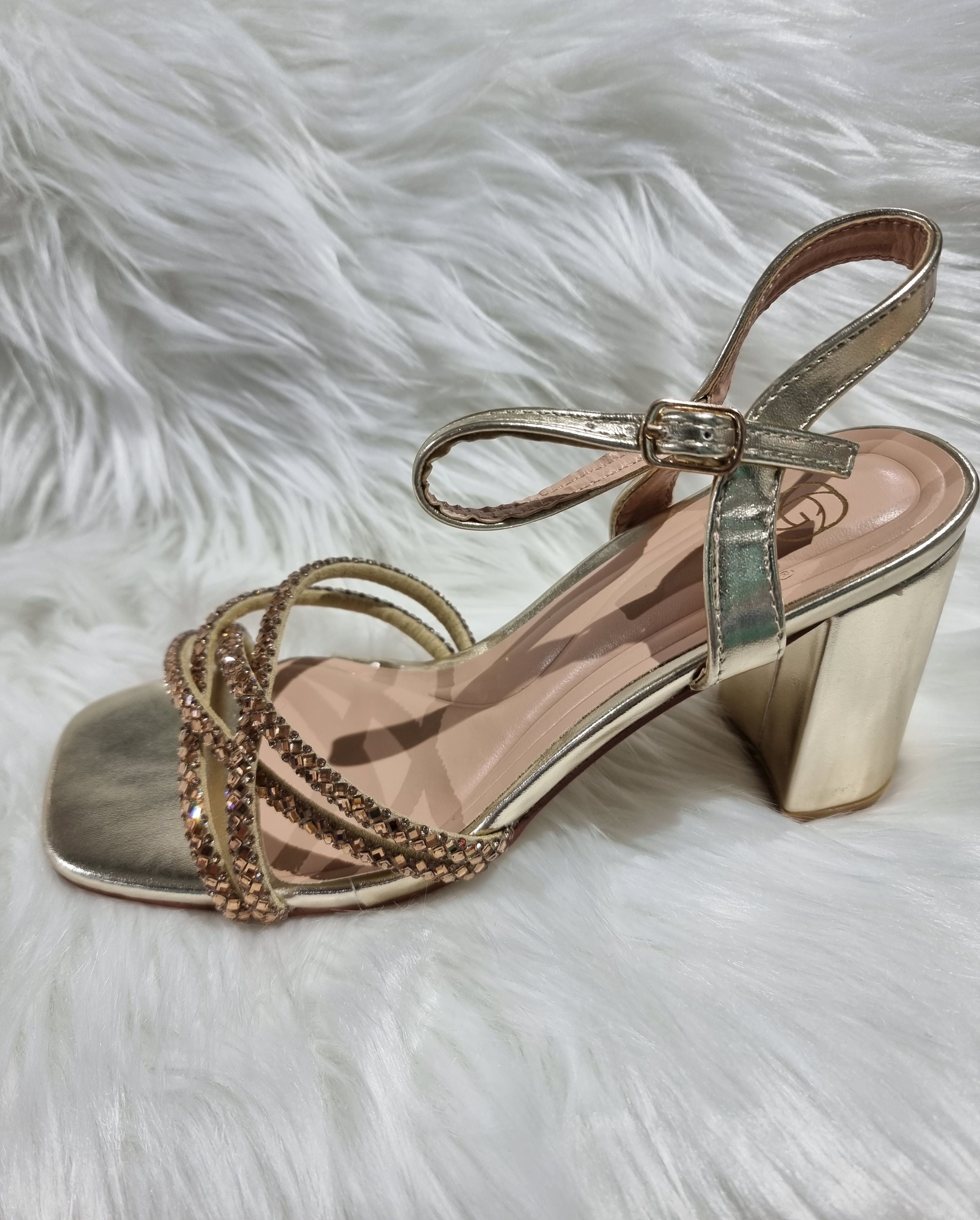 SANDALO STRASS ORO