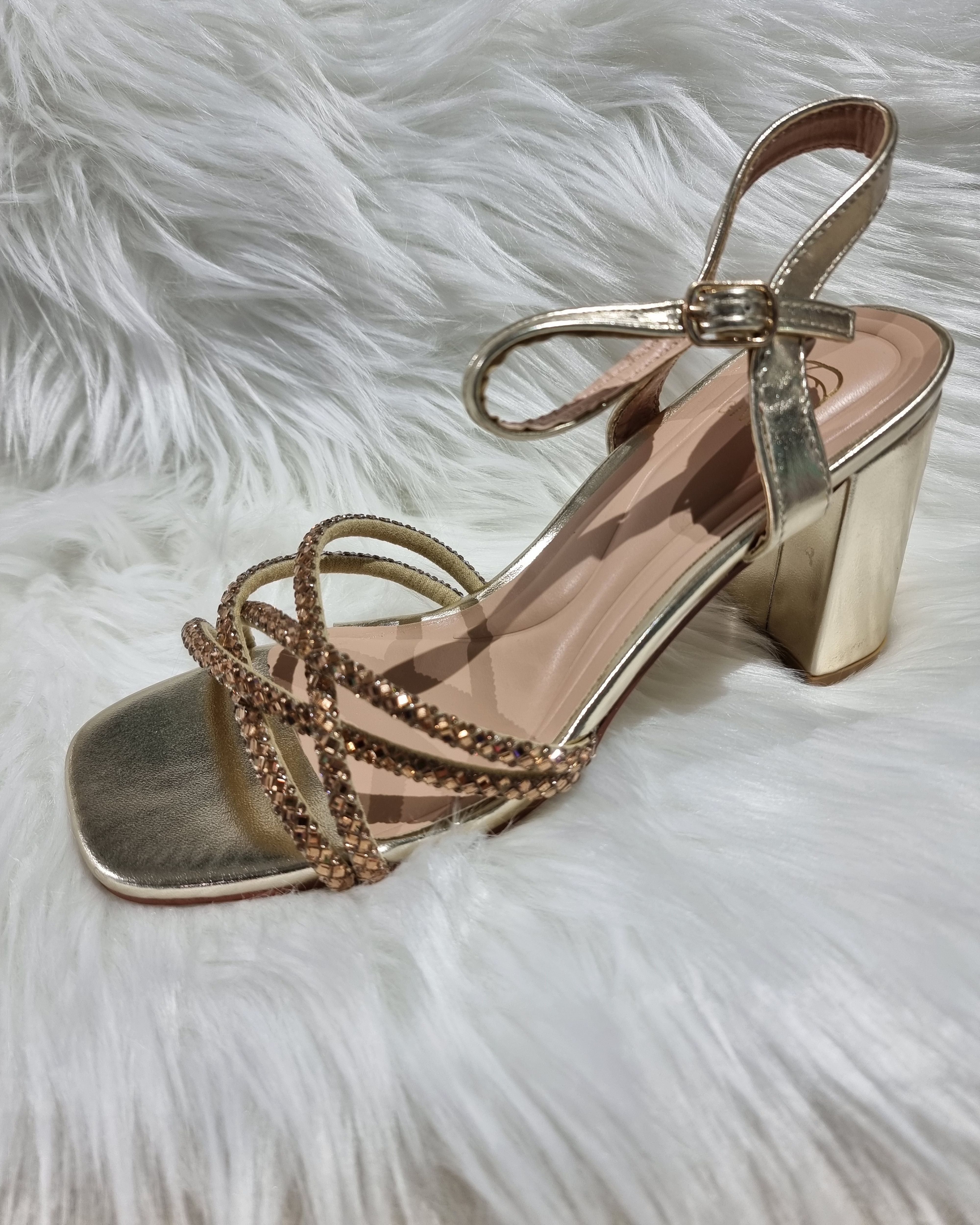 SANDALO STRASS ORO