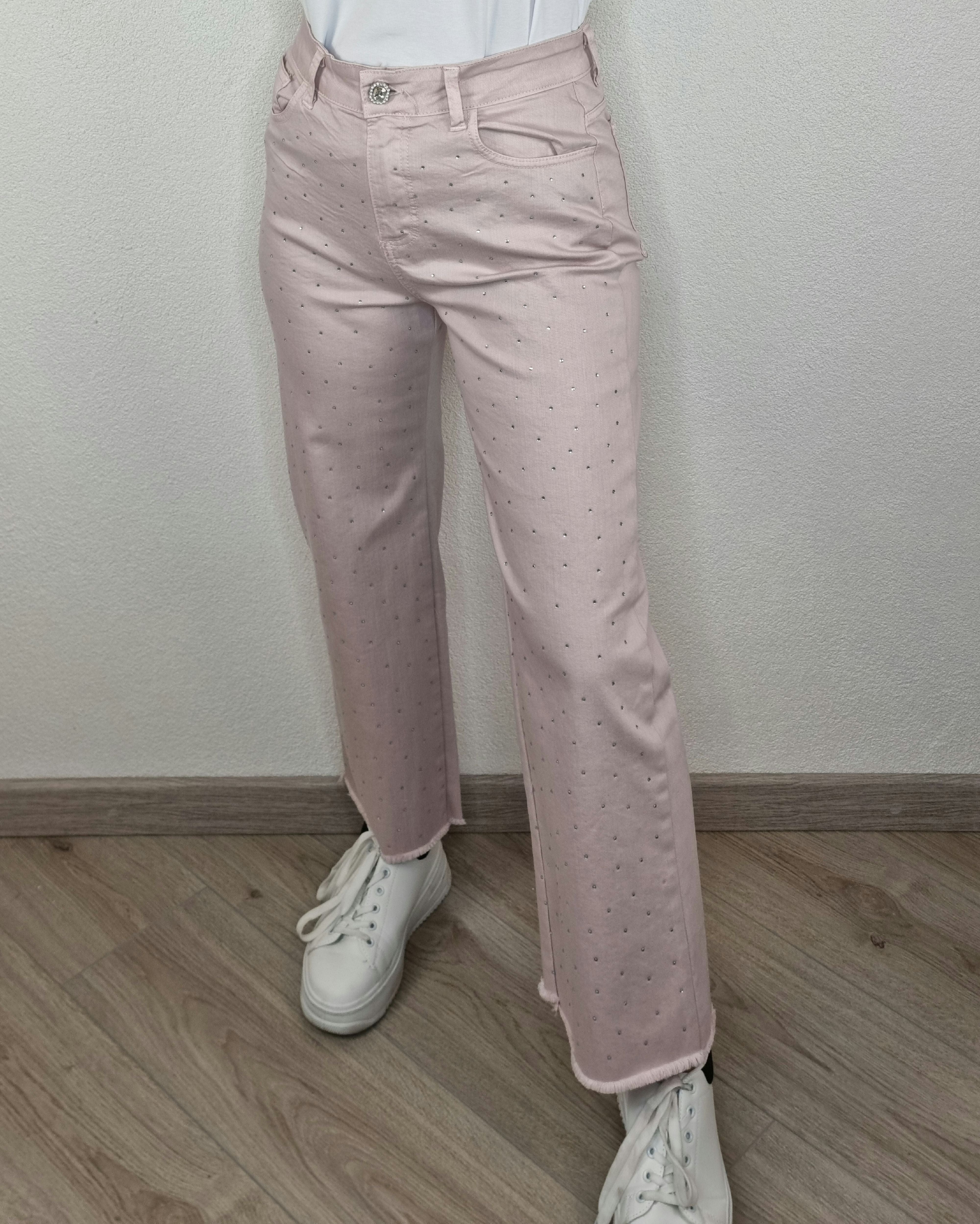 JEANS COCCINELLA ROSA STRASS