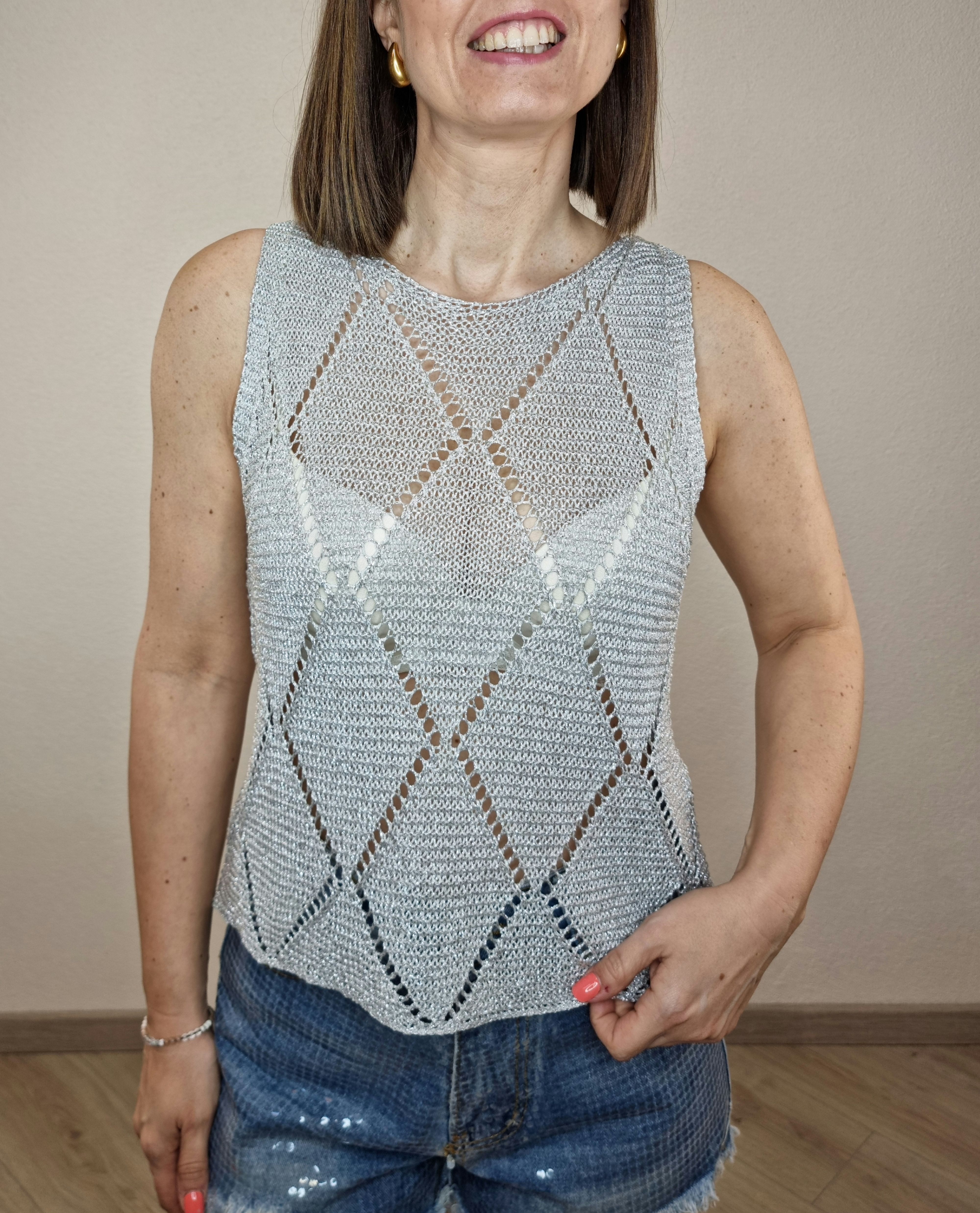 TOP UNCINETTO SILVER