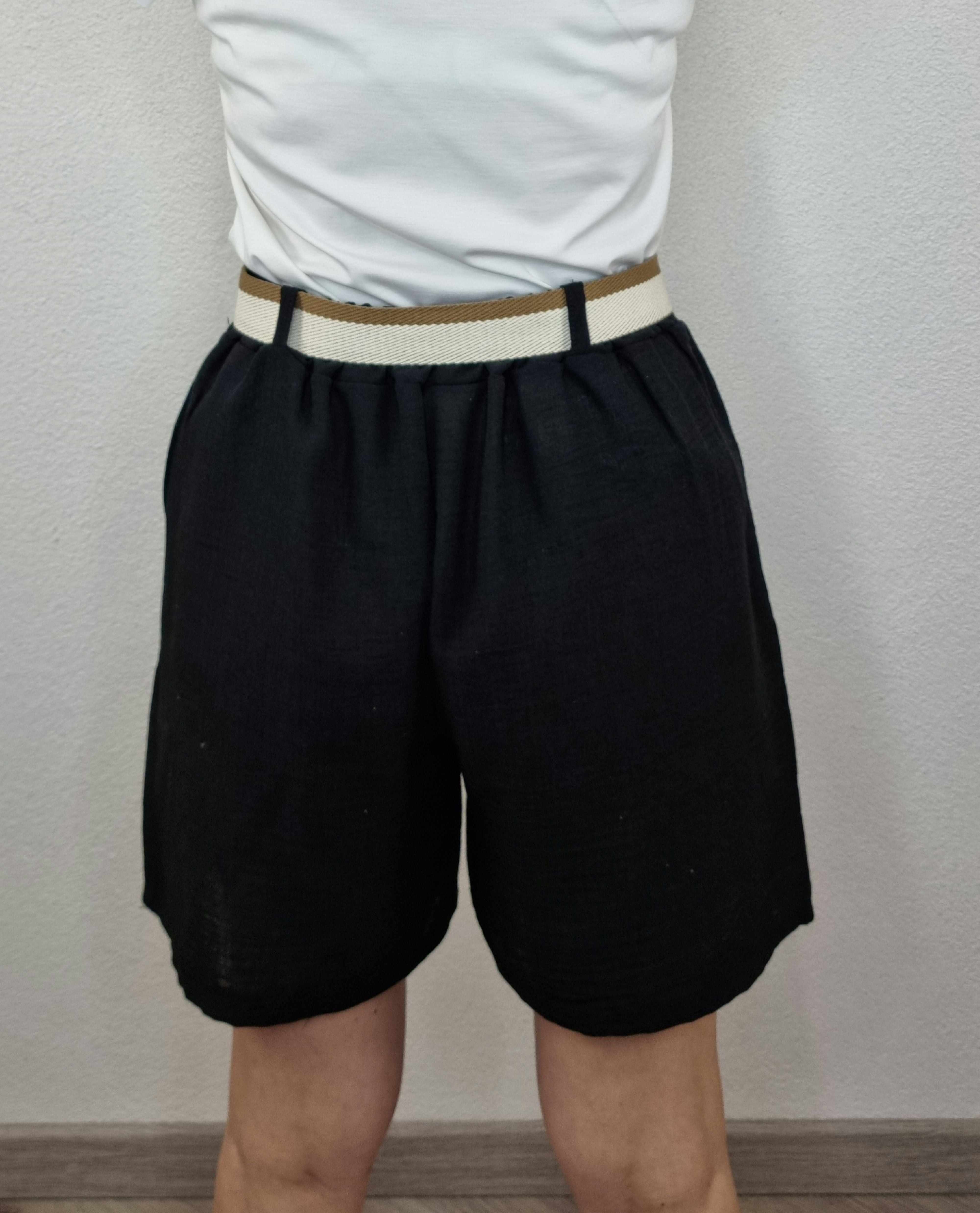 SHORT CINTA NERO