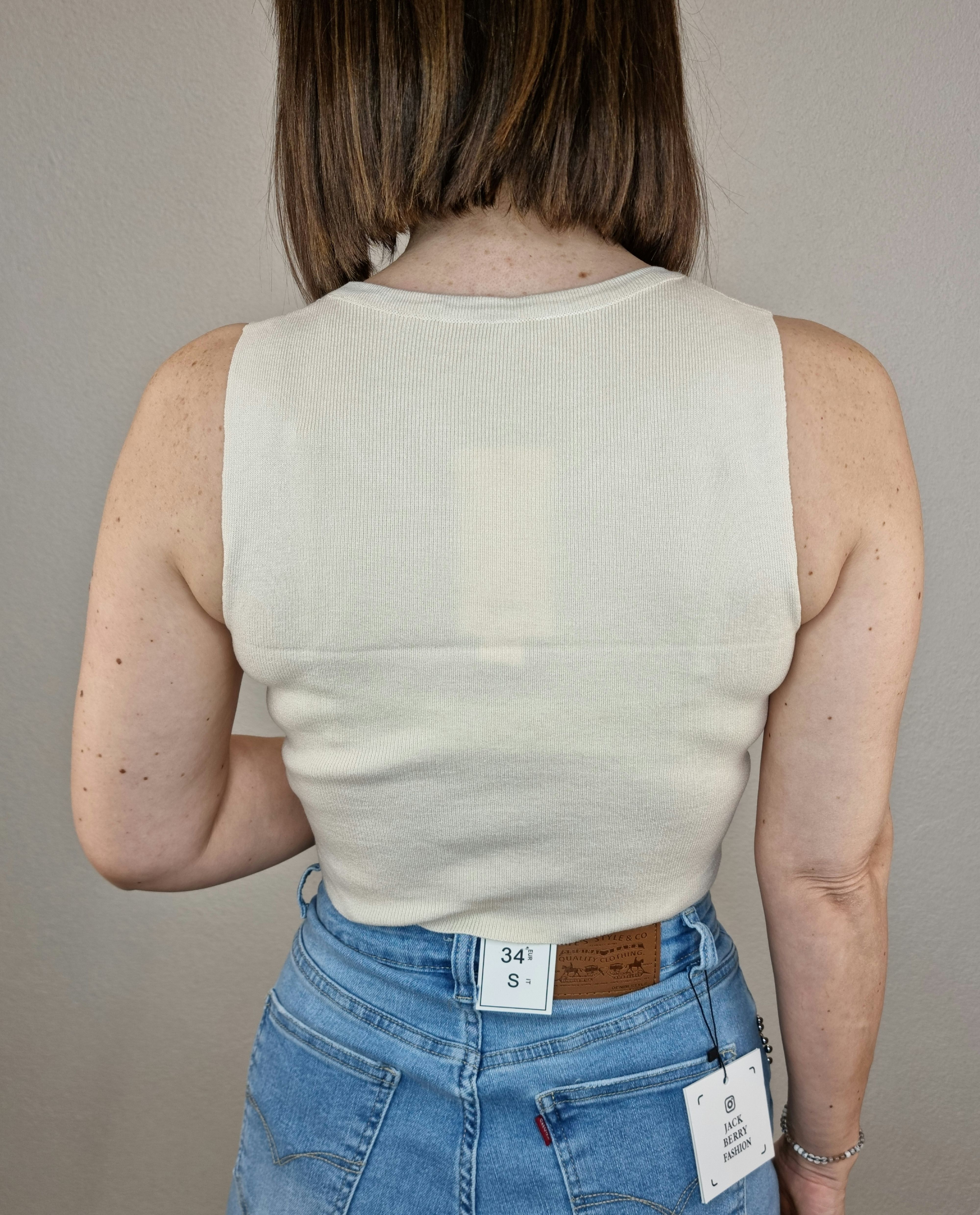TOP CROP BEIGE
