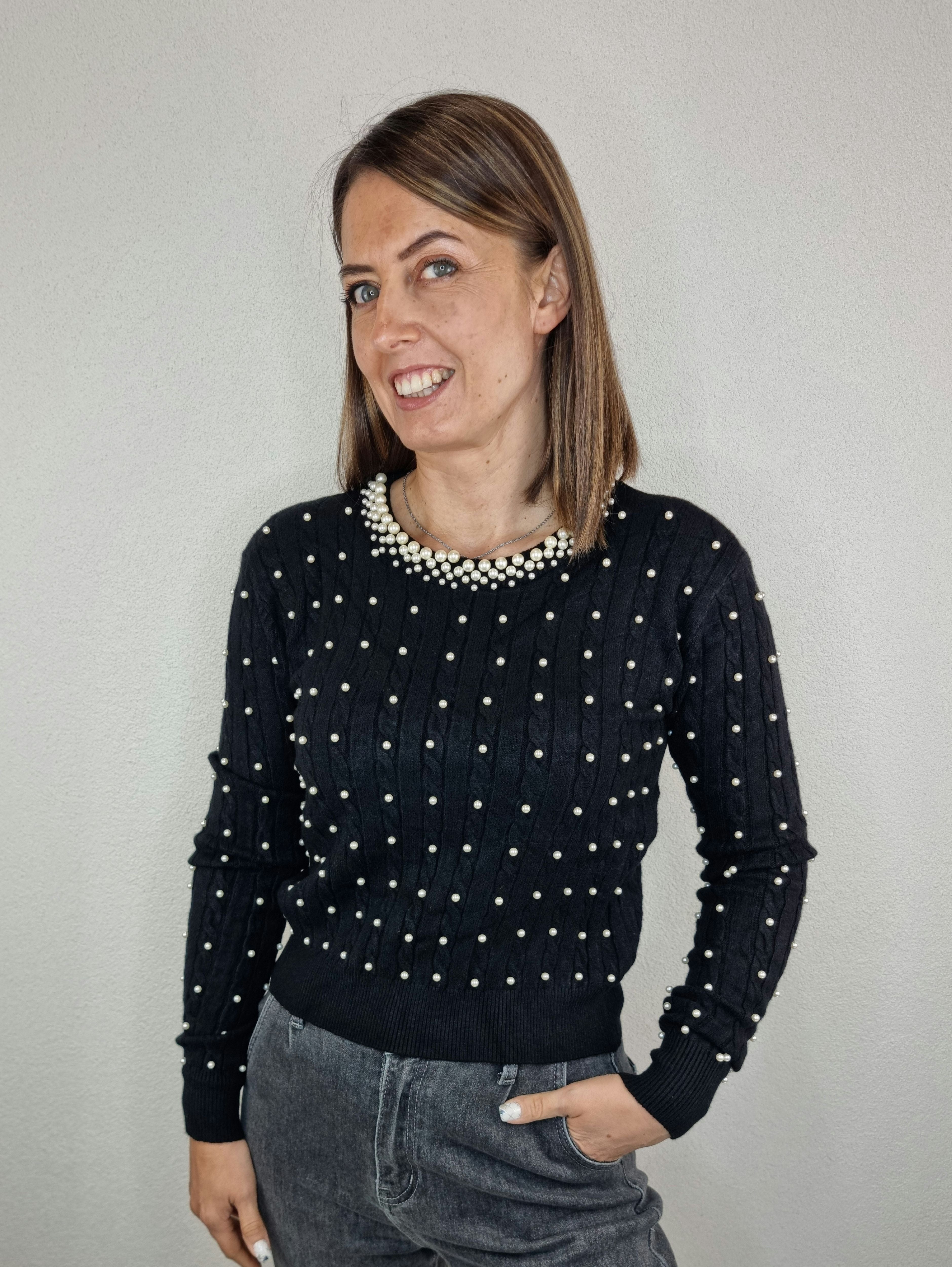 PULL CIVICO PERLE NERO