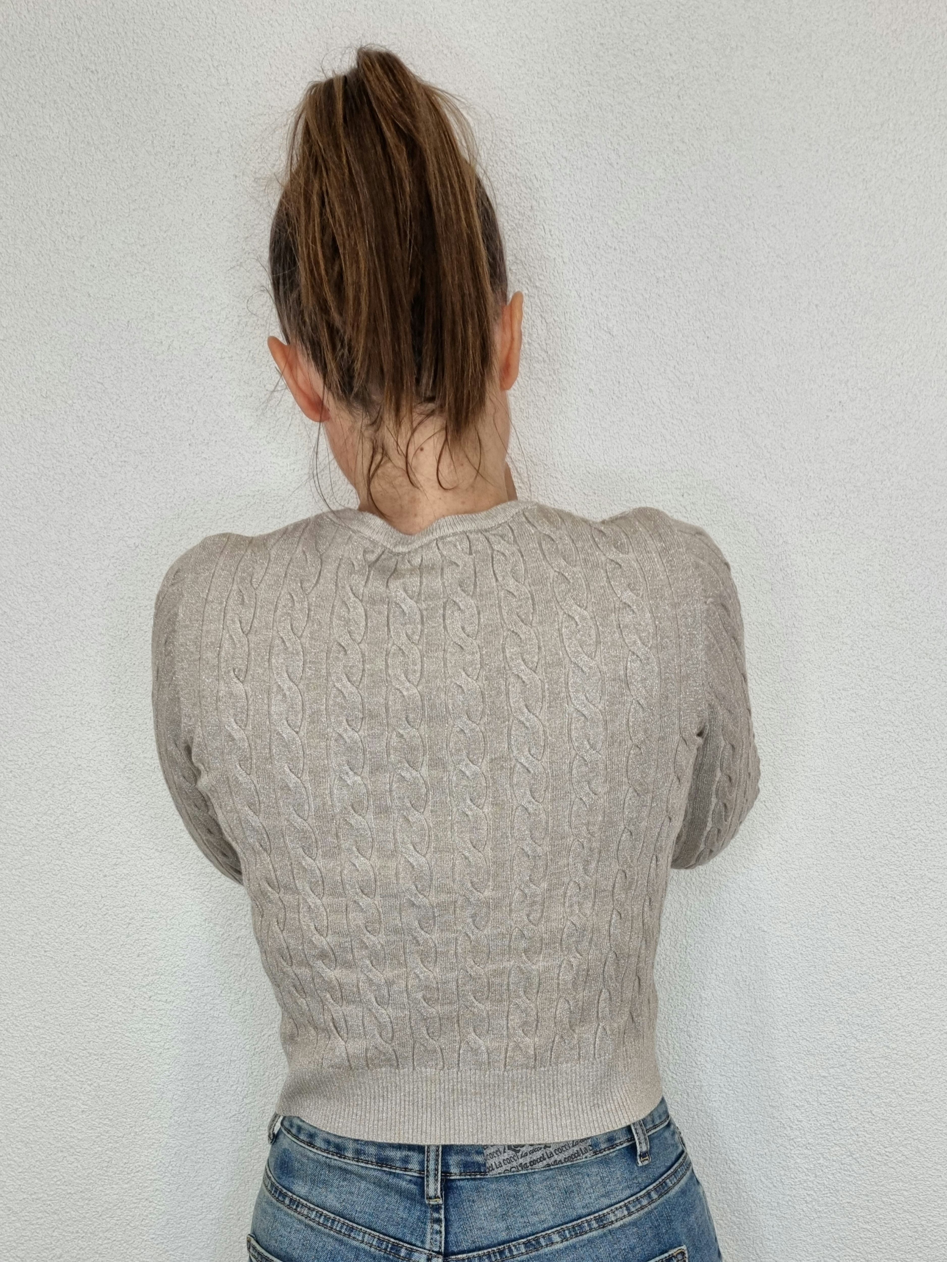 PULL COCCINELLA TRECCIA LUREX