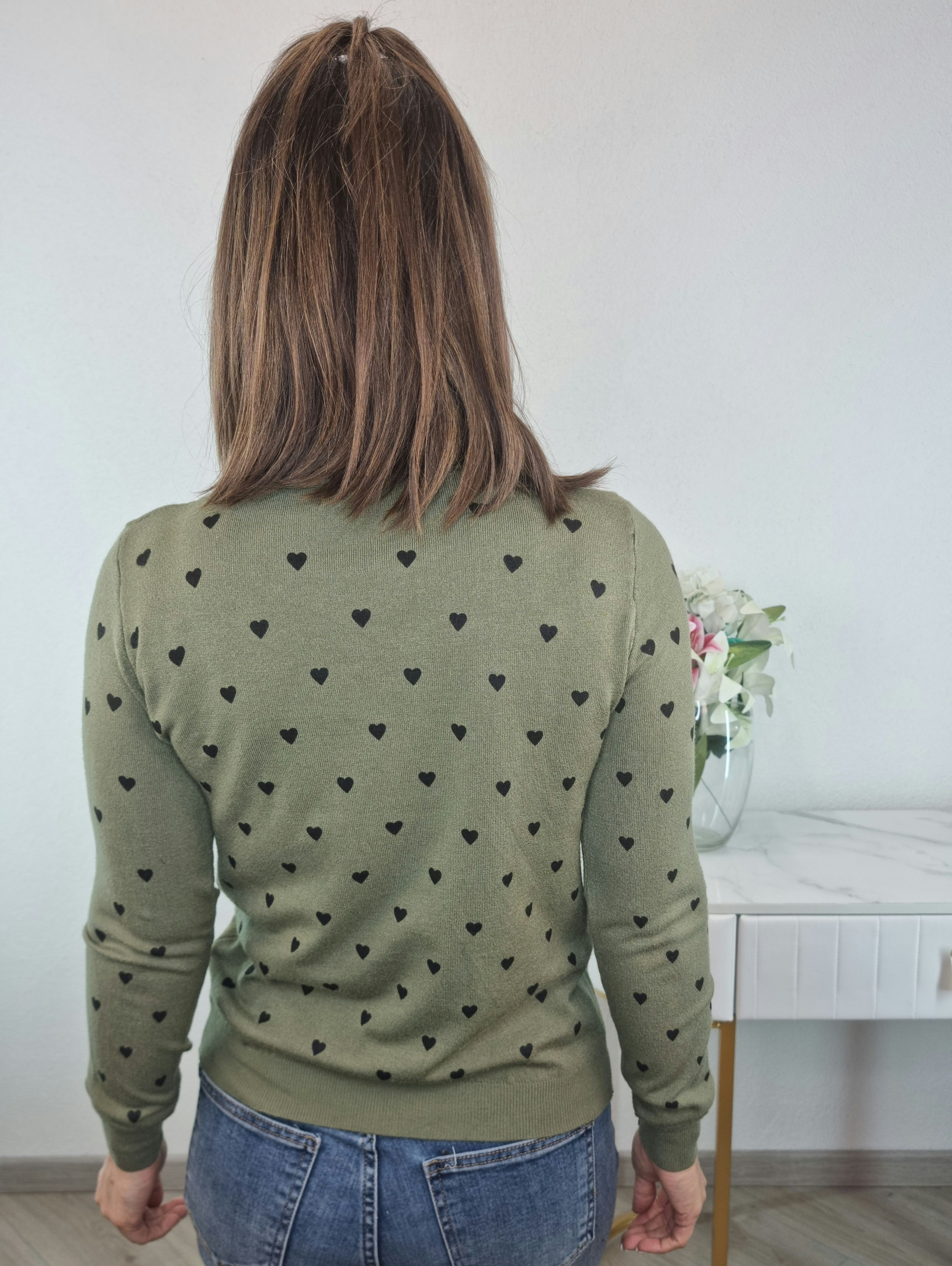 PULL CUORI VERDE
