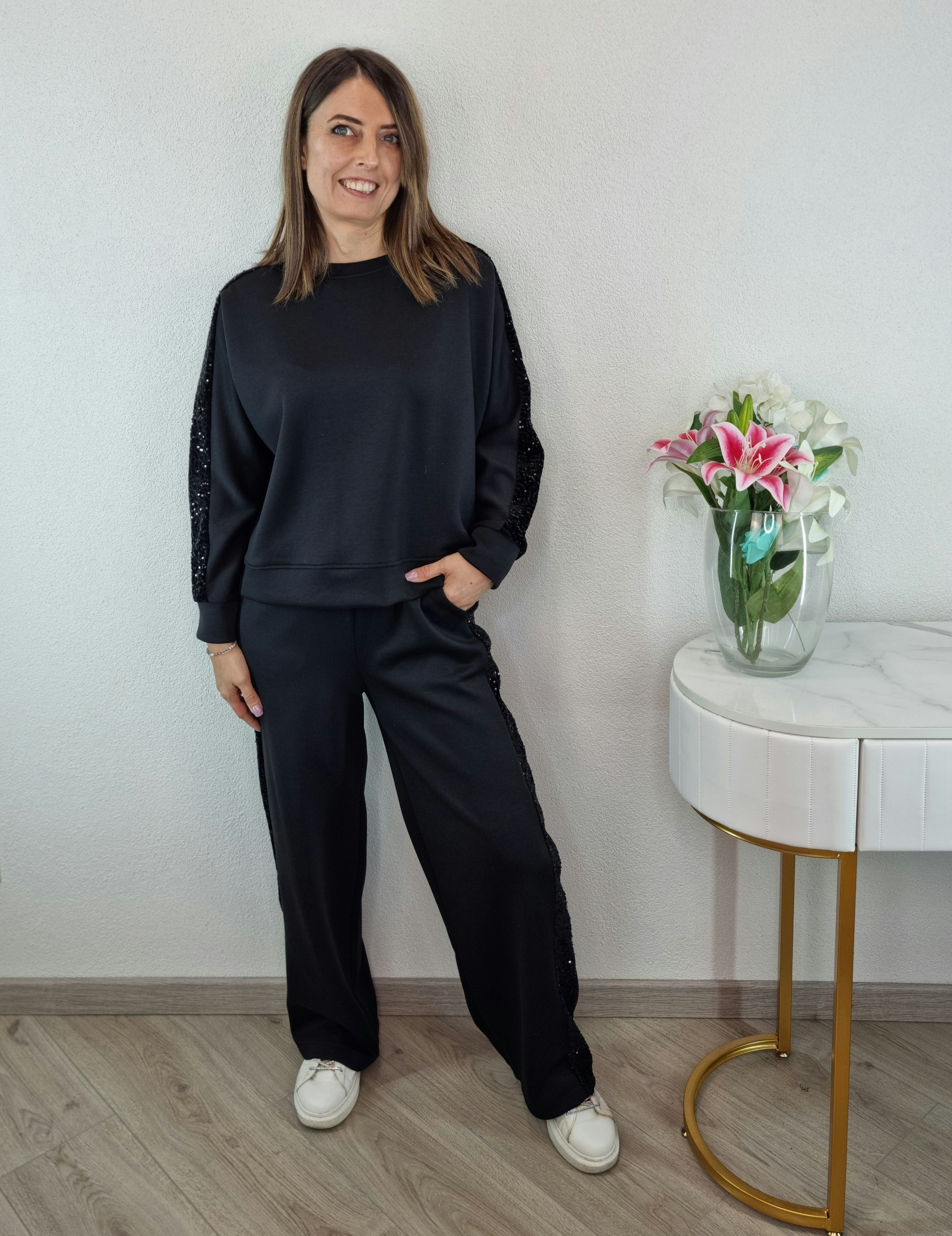 COMPLETO PAILETTES NERO