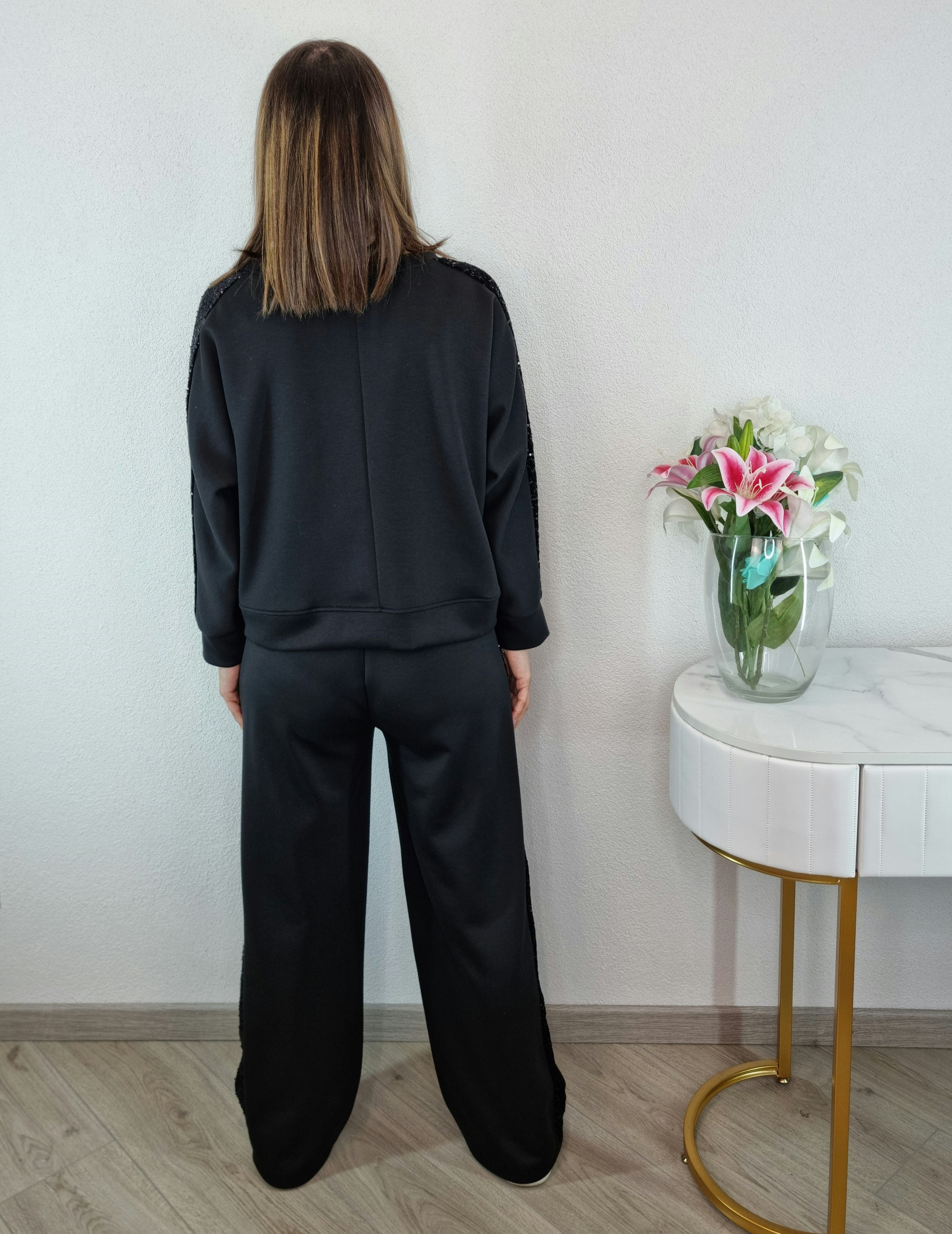 COMPLETO PAILETTES NERO