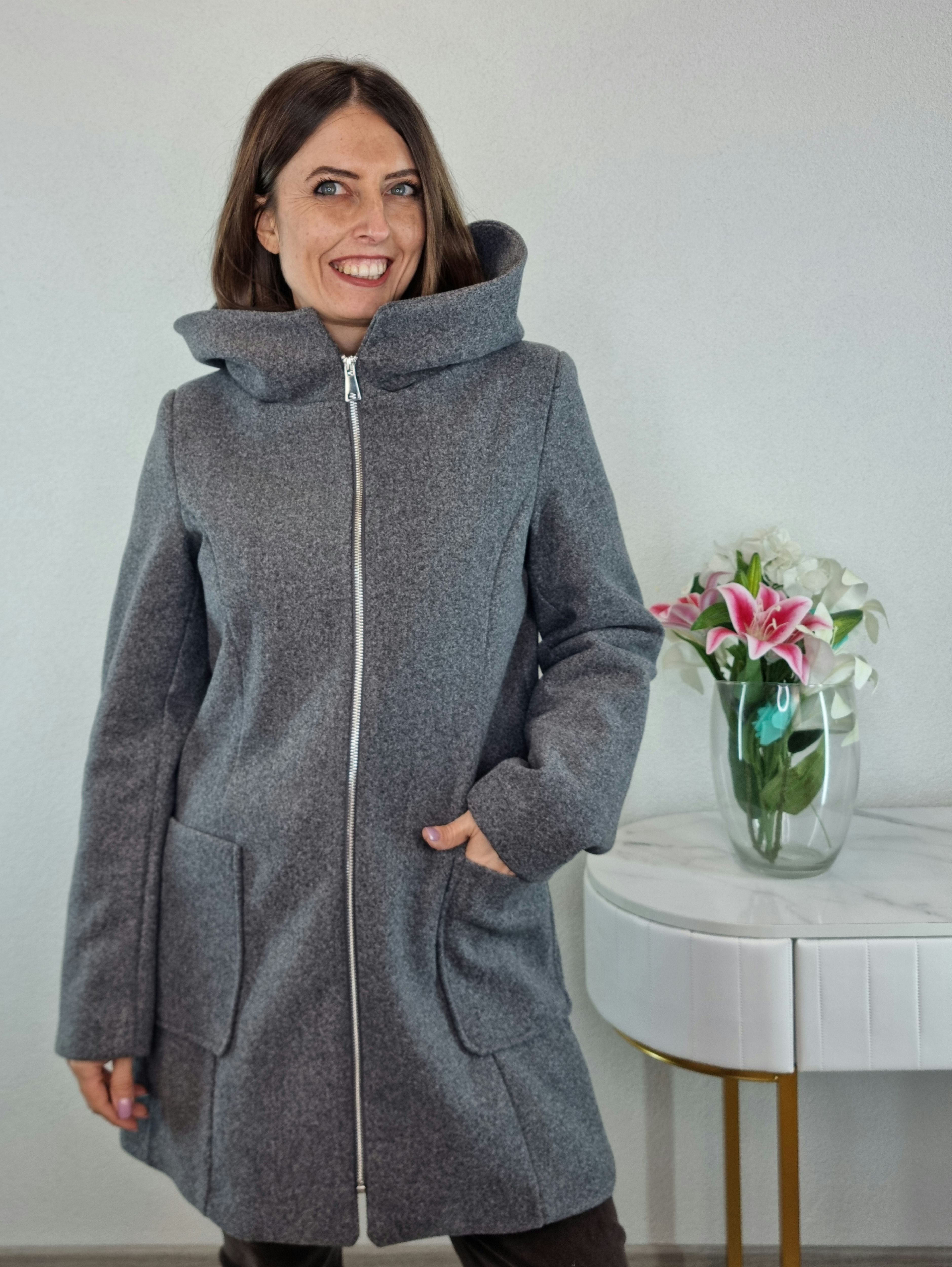 CAPPOTTO ZIP GRIGIO