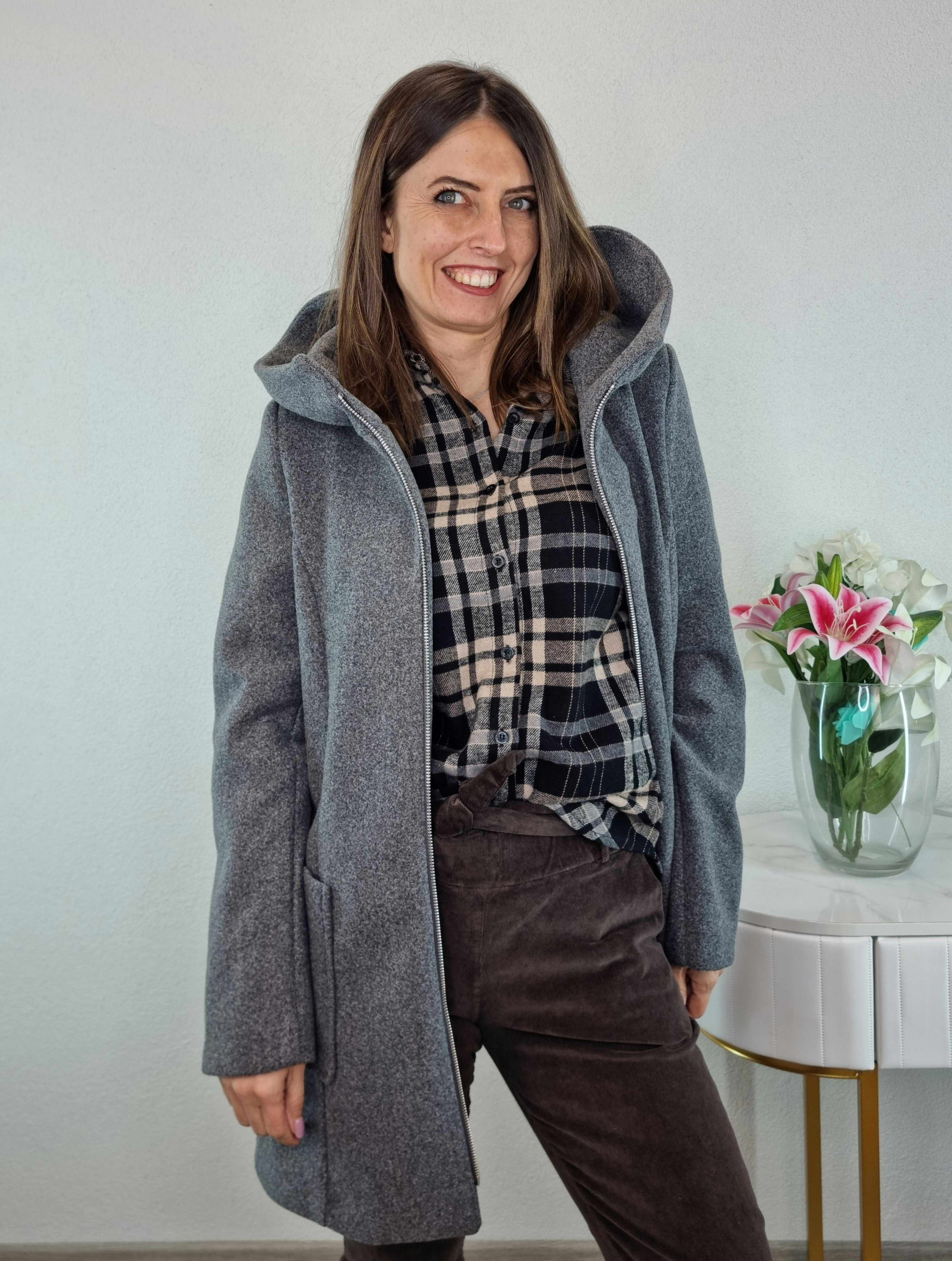 CAPPOTTO ZIP GRIGIO