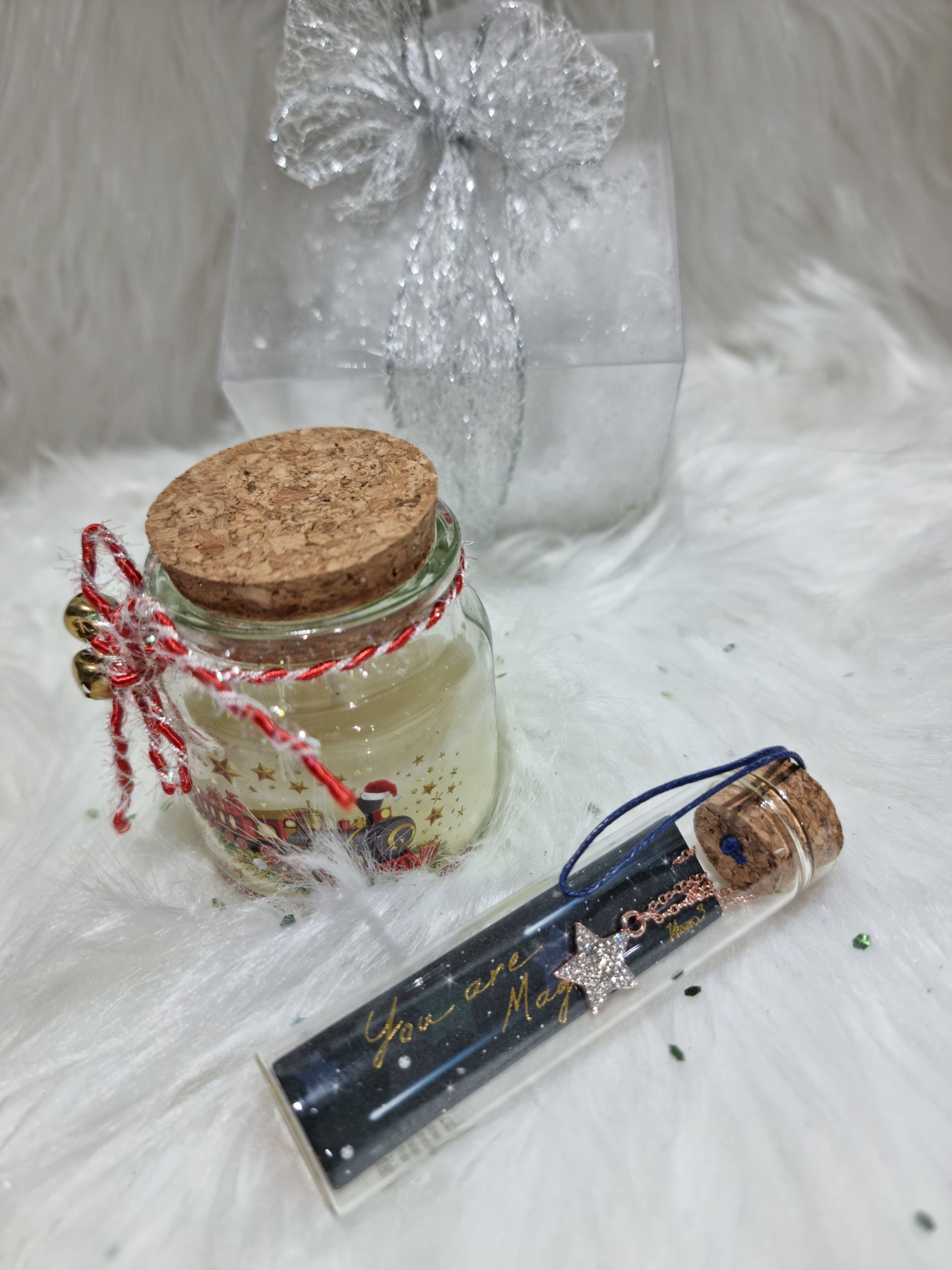 CONFEZIONE CANDELA E CIONDOLO STELLA