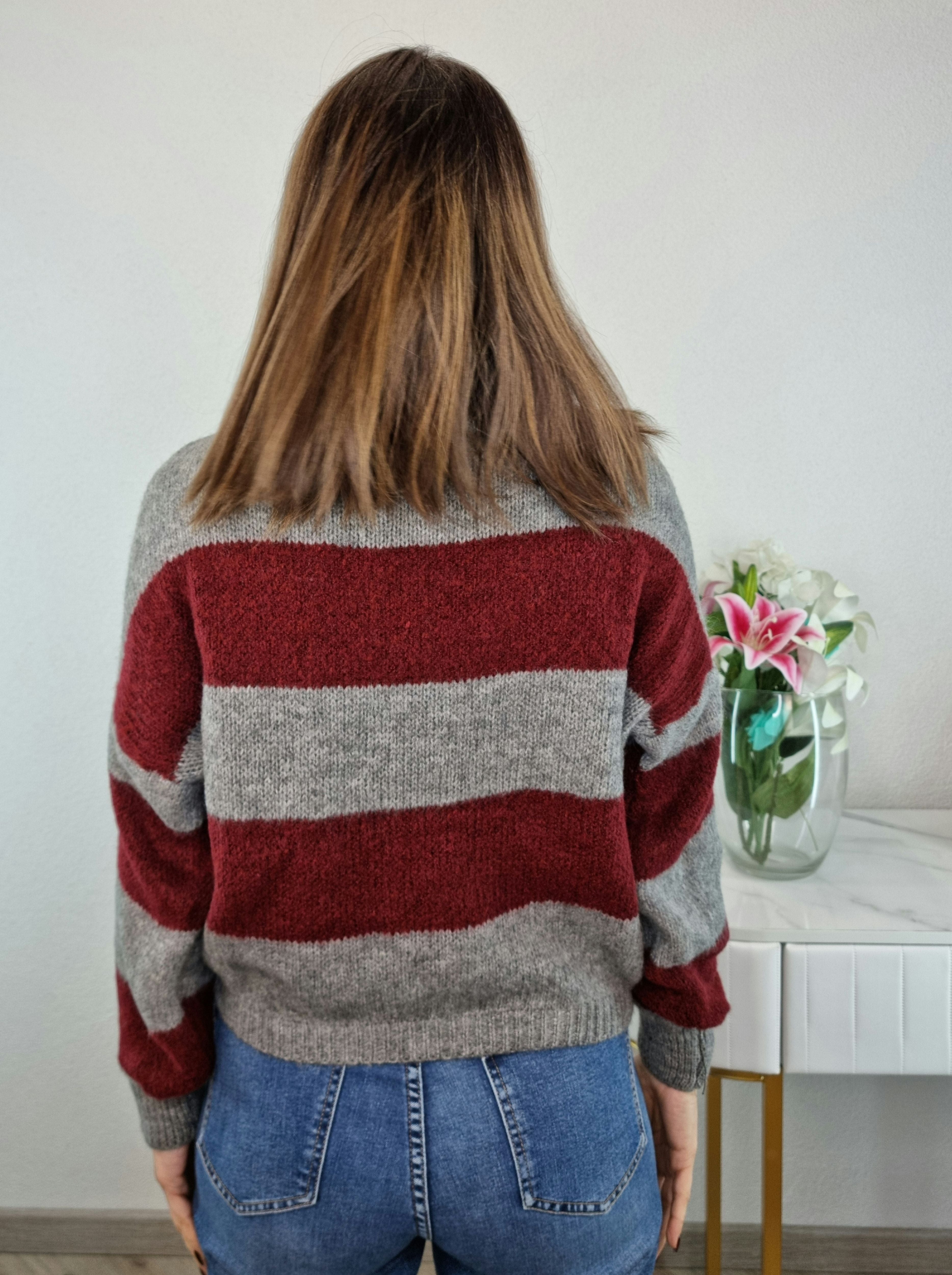 PULL NON PARLATEMI BORDEAUX