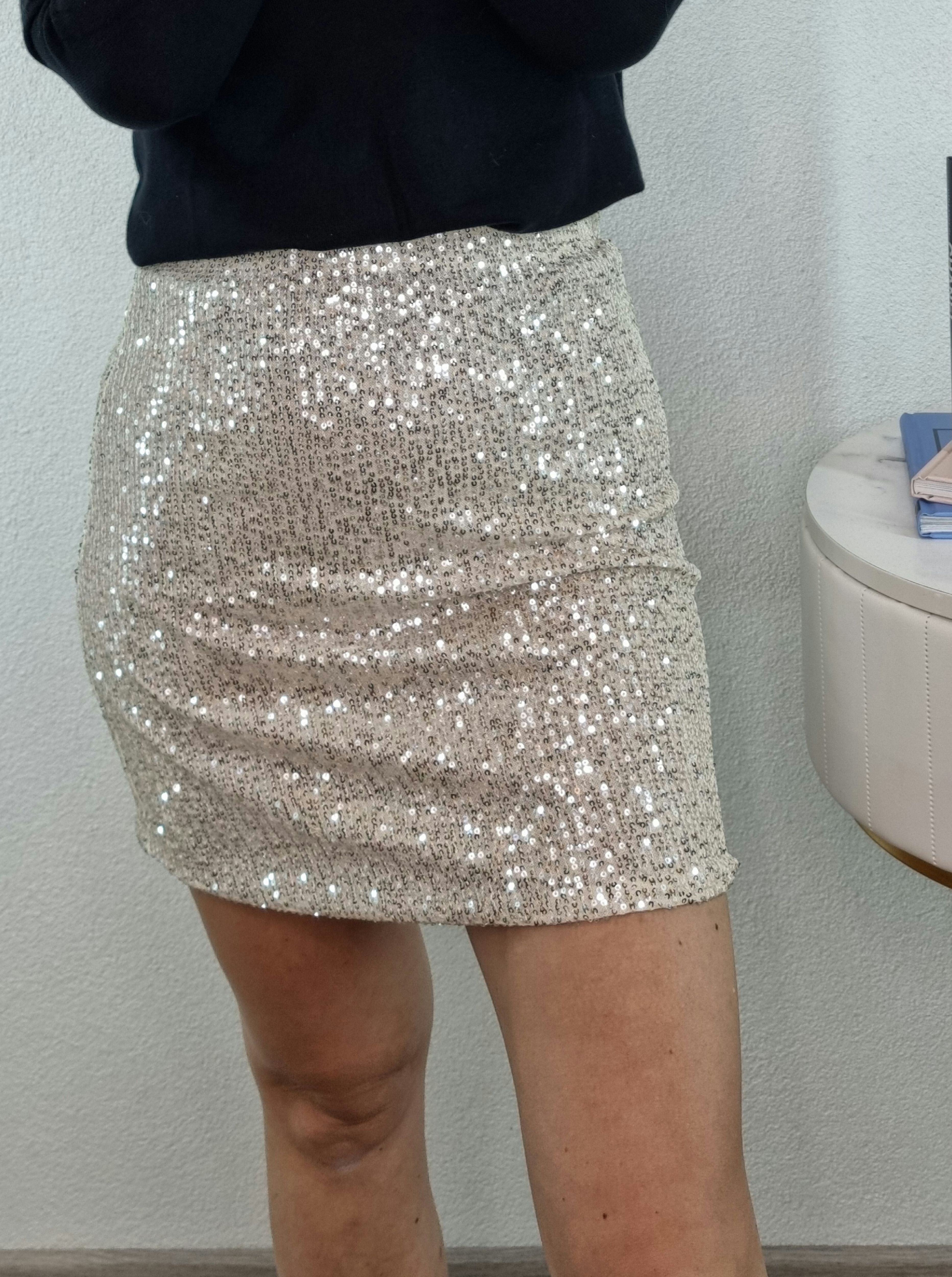 GONNA PAILLETTES CHAMPAGNE