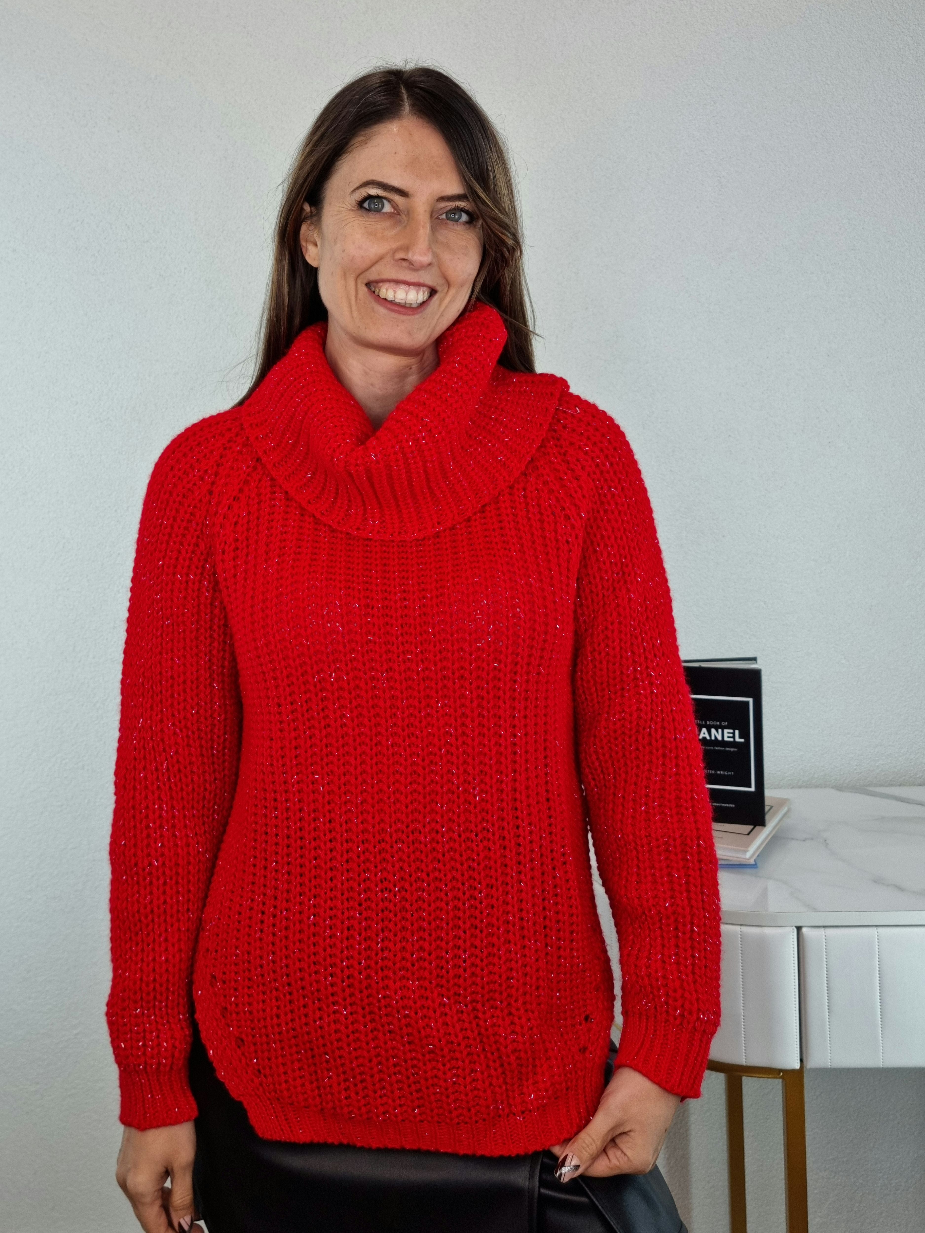 PULL TRECCIA ROSSO