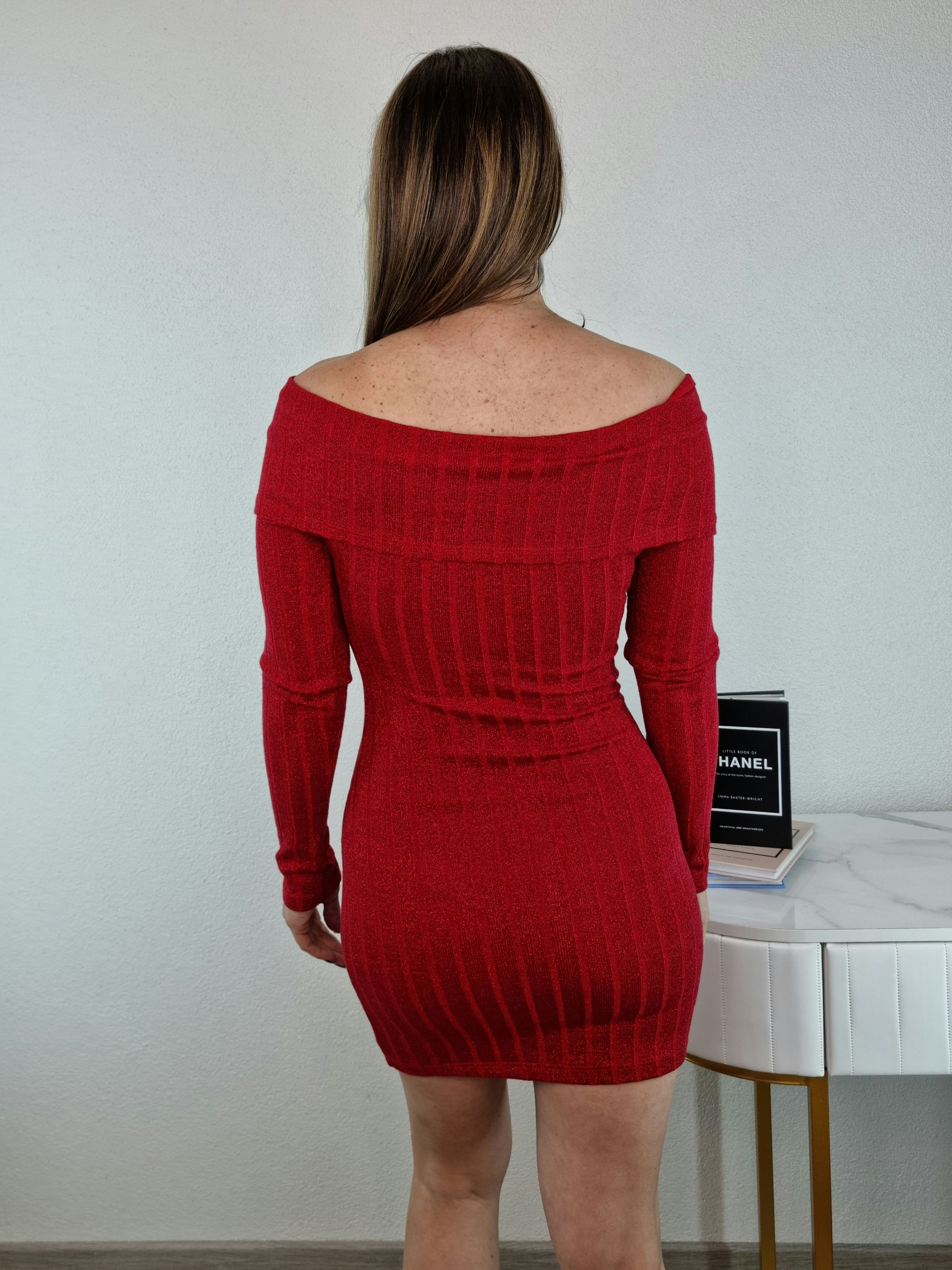 ABITO LUREX ROSSO