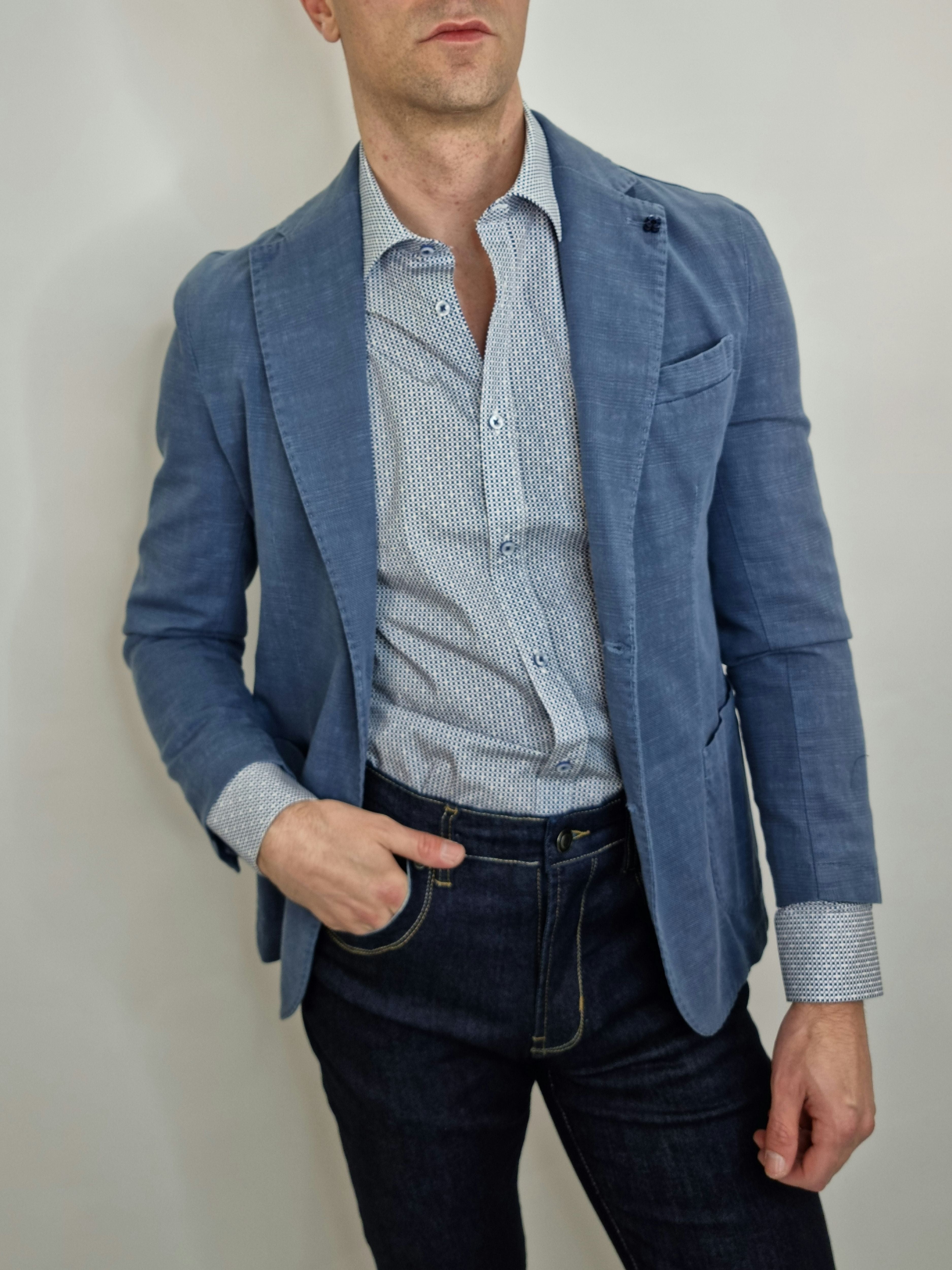 Giacca FB uomo art.CR899 blu