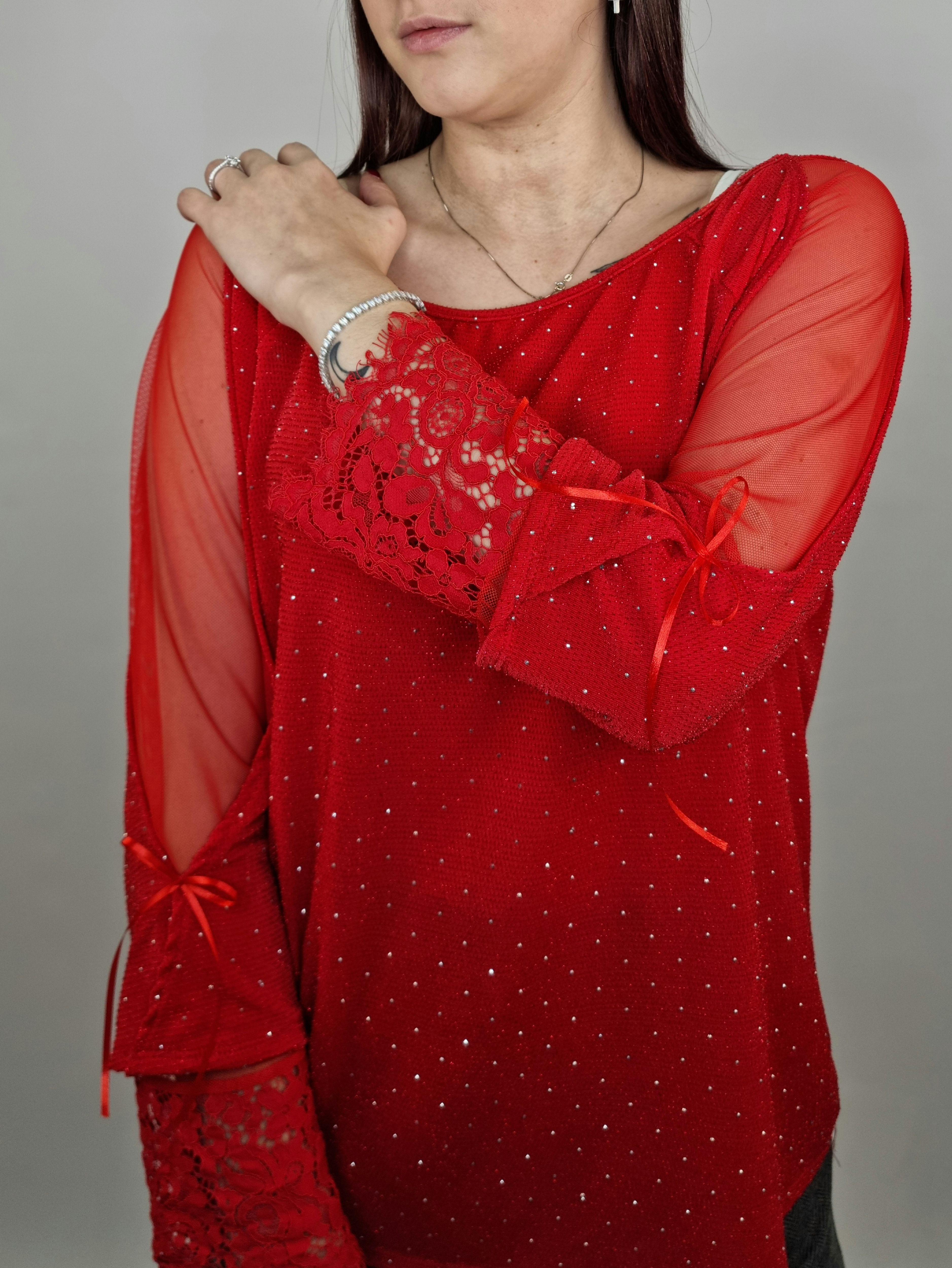 BLUSA TULLE ROSSA