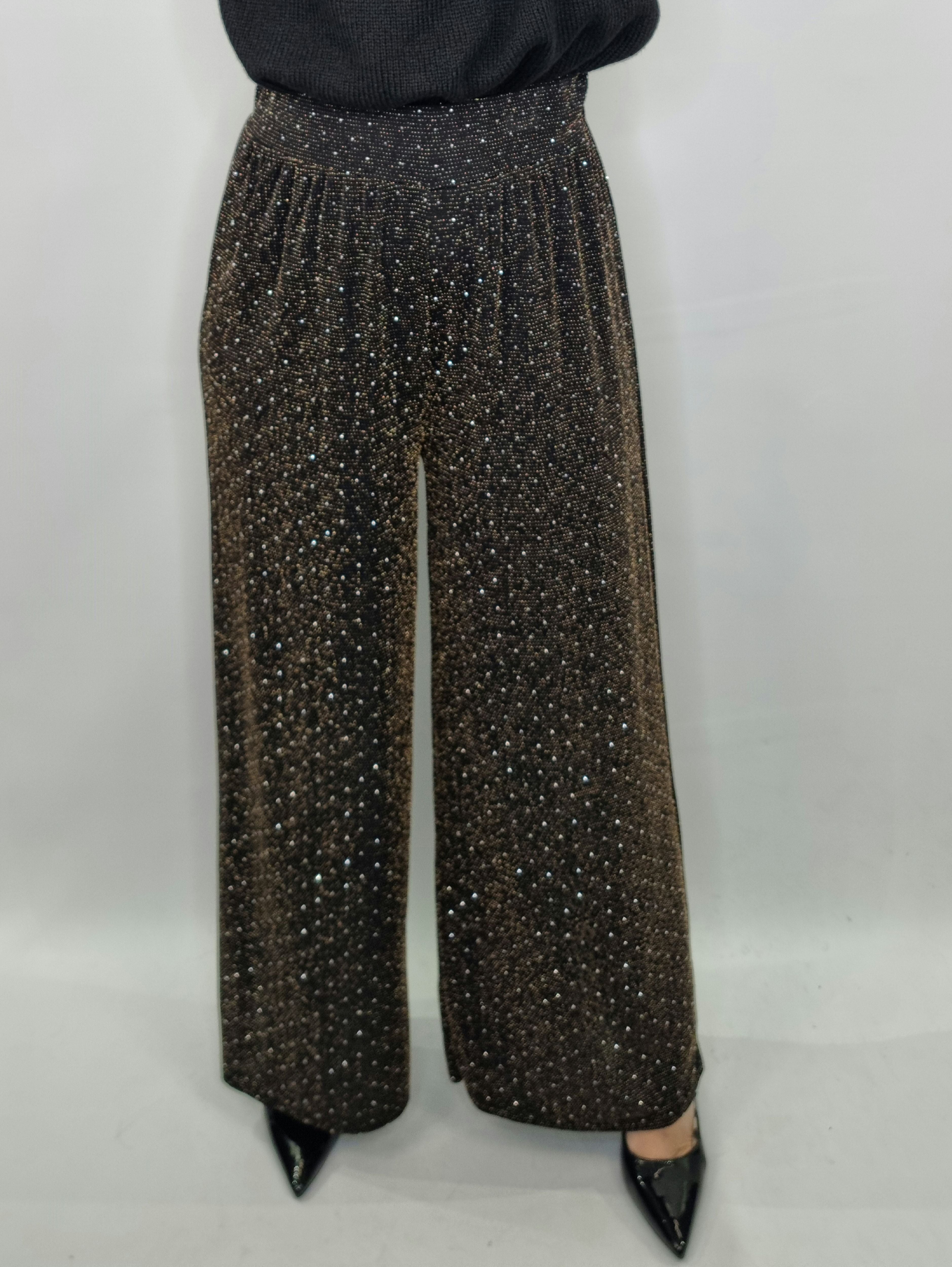 PANTALONE BRILLANTINI MORO