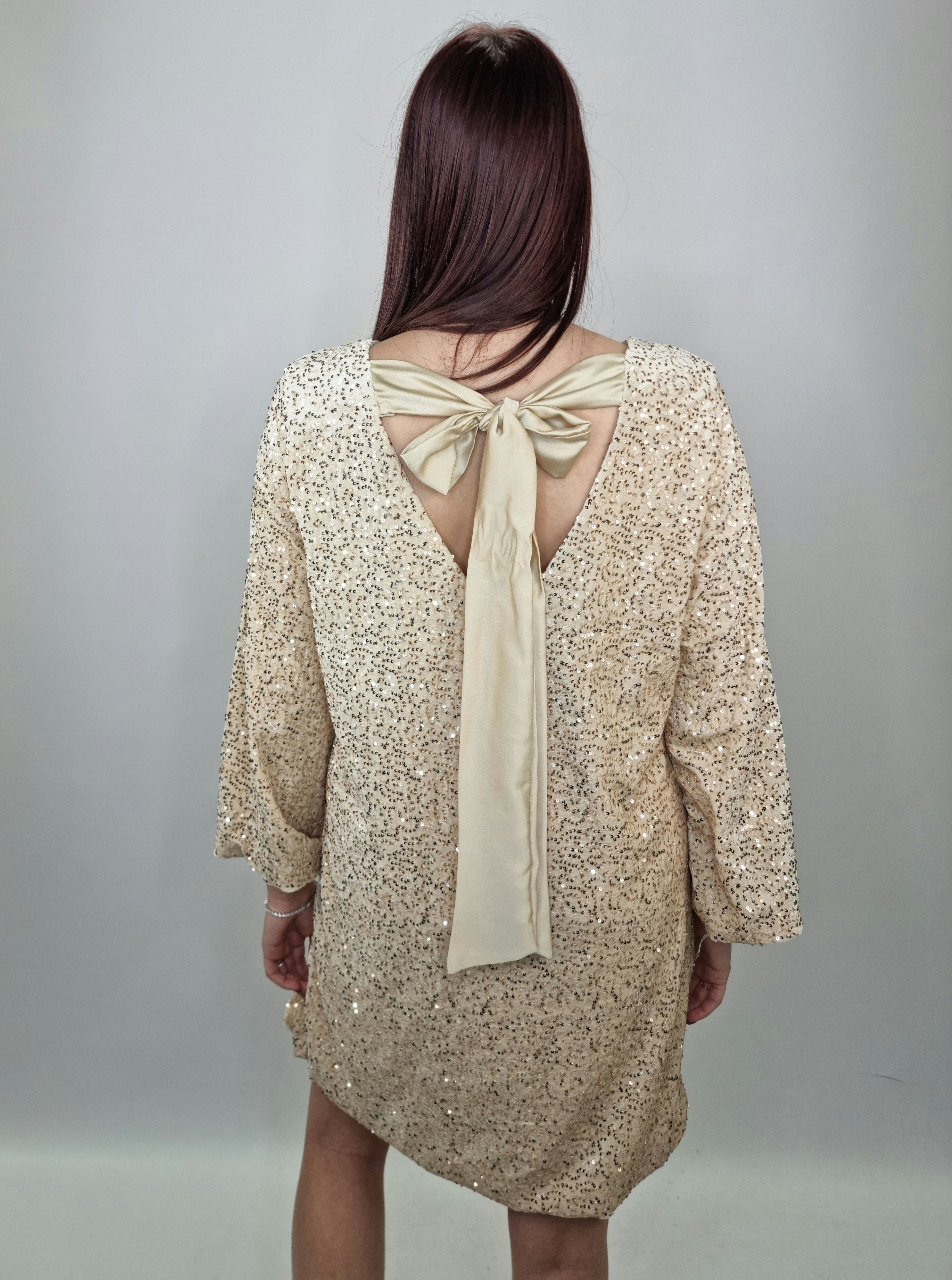 ABITO FIOCCO CHAMPAGNE