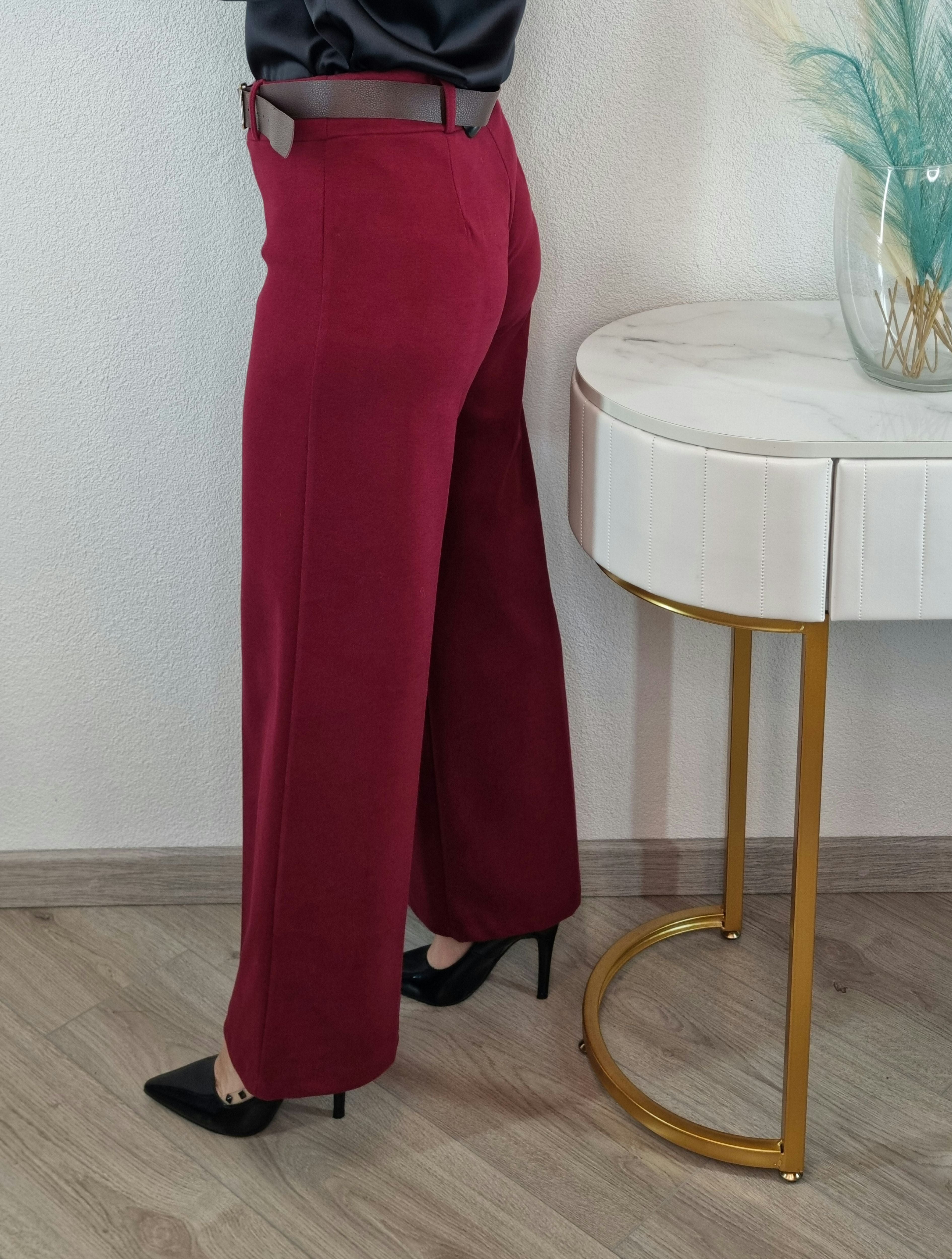 PANTALONE CINTA BORDEAUX