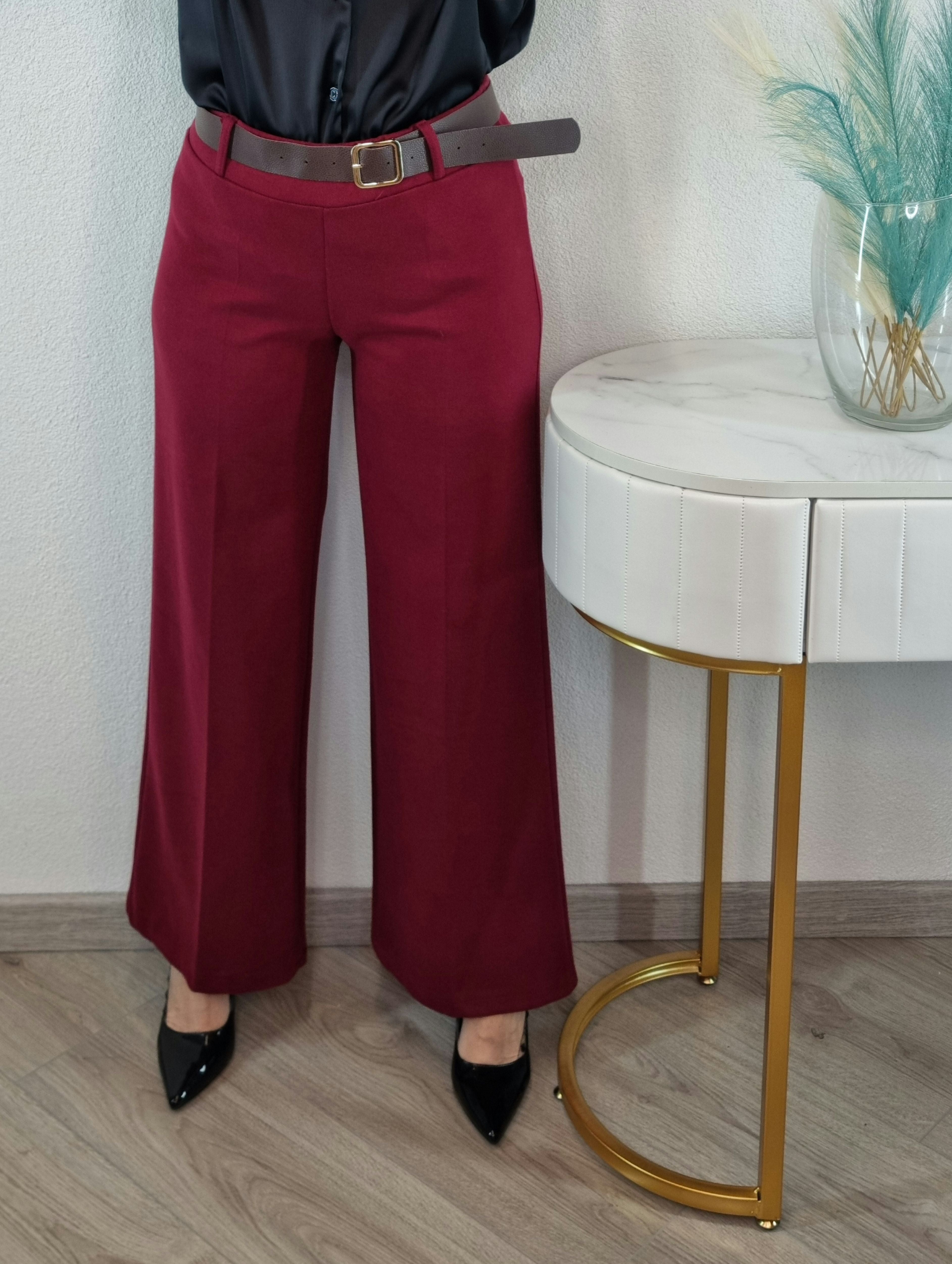 PANTALONE CINTA BORDEAUX