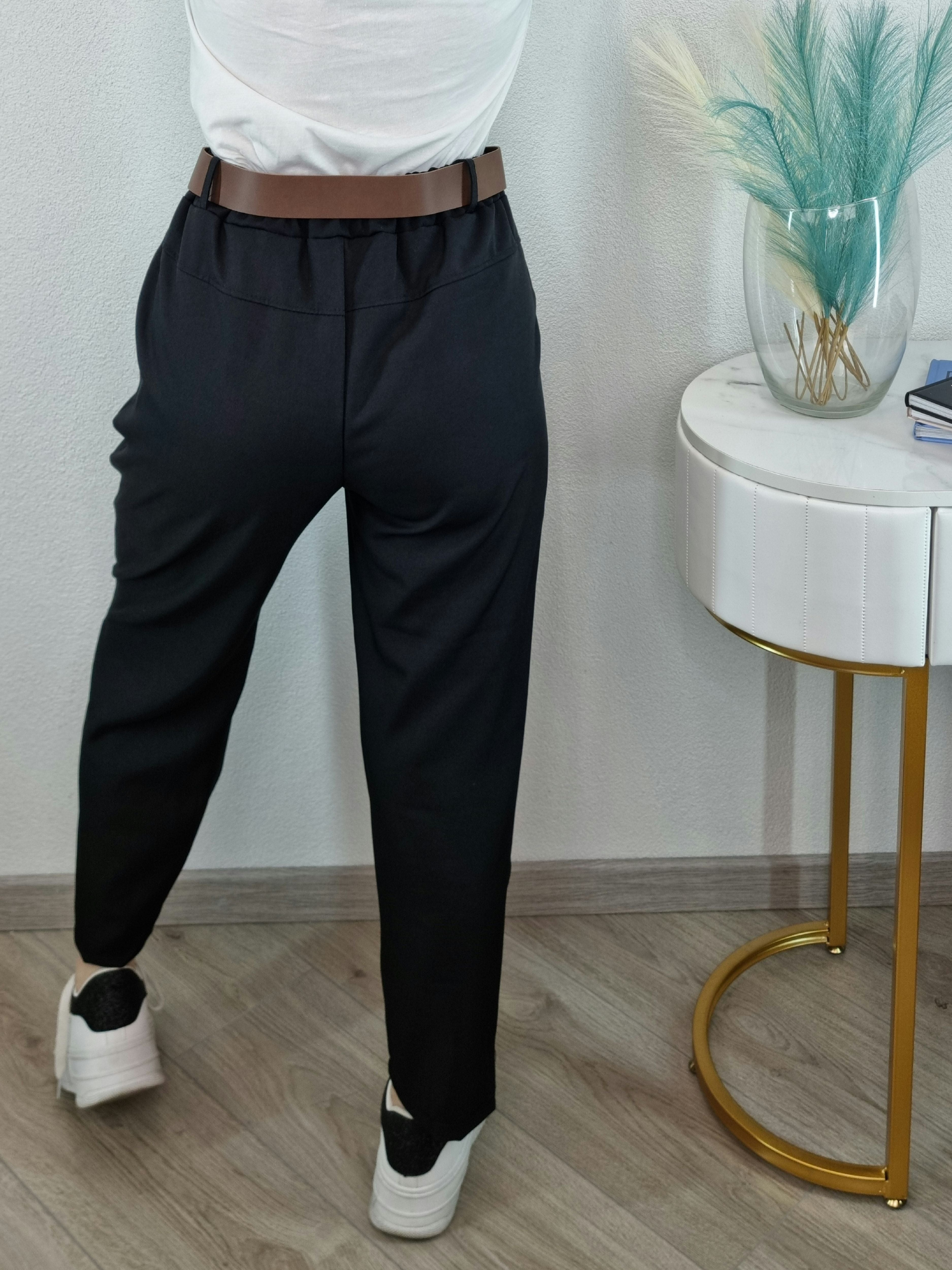 PANTALONE BOTTONI NERO