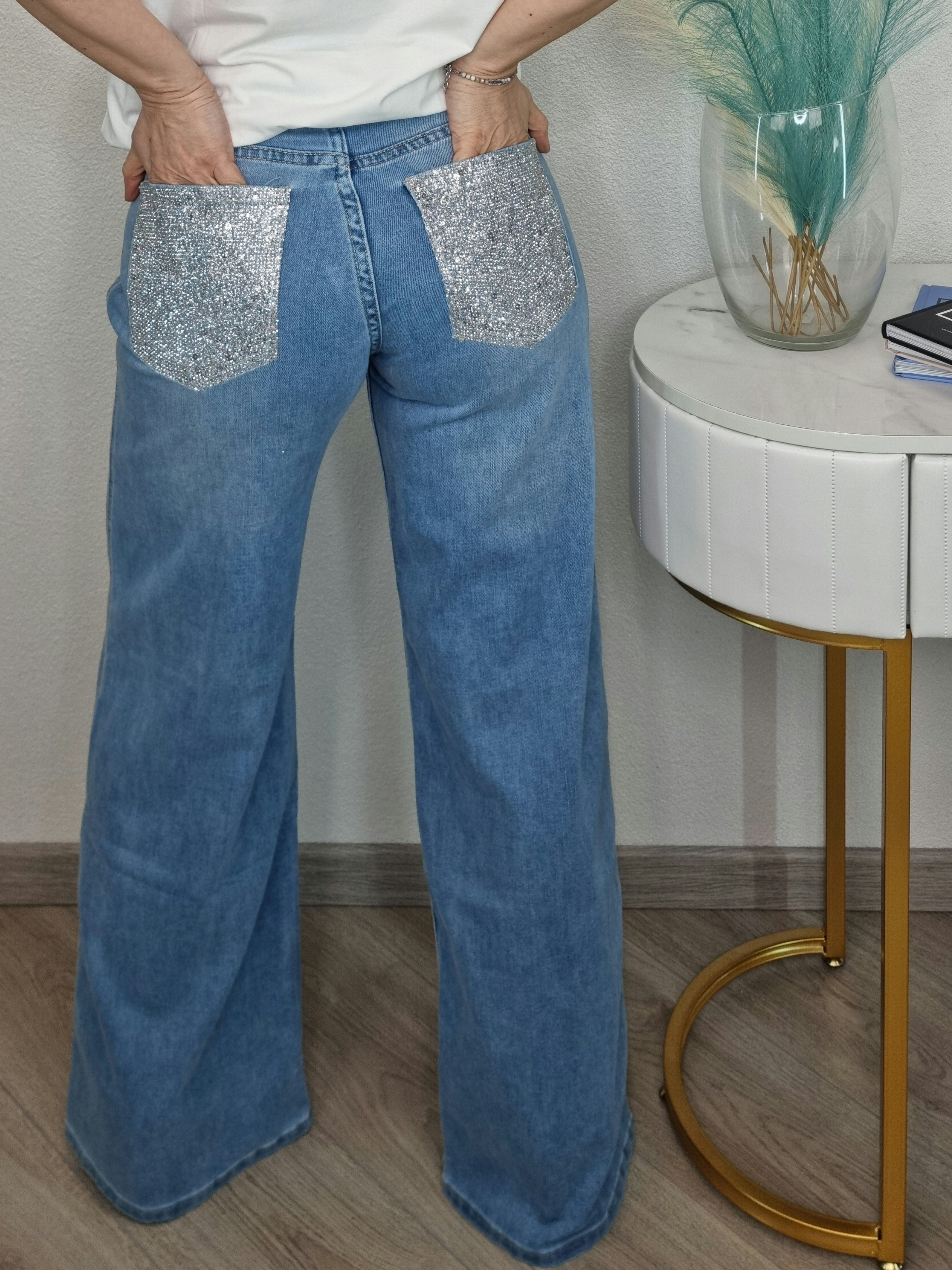 JEANS TASCA STRASS