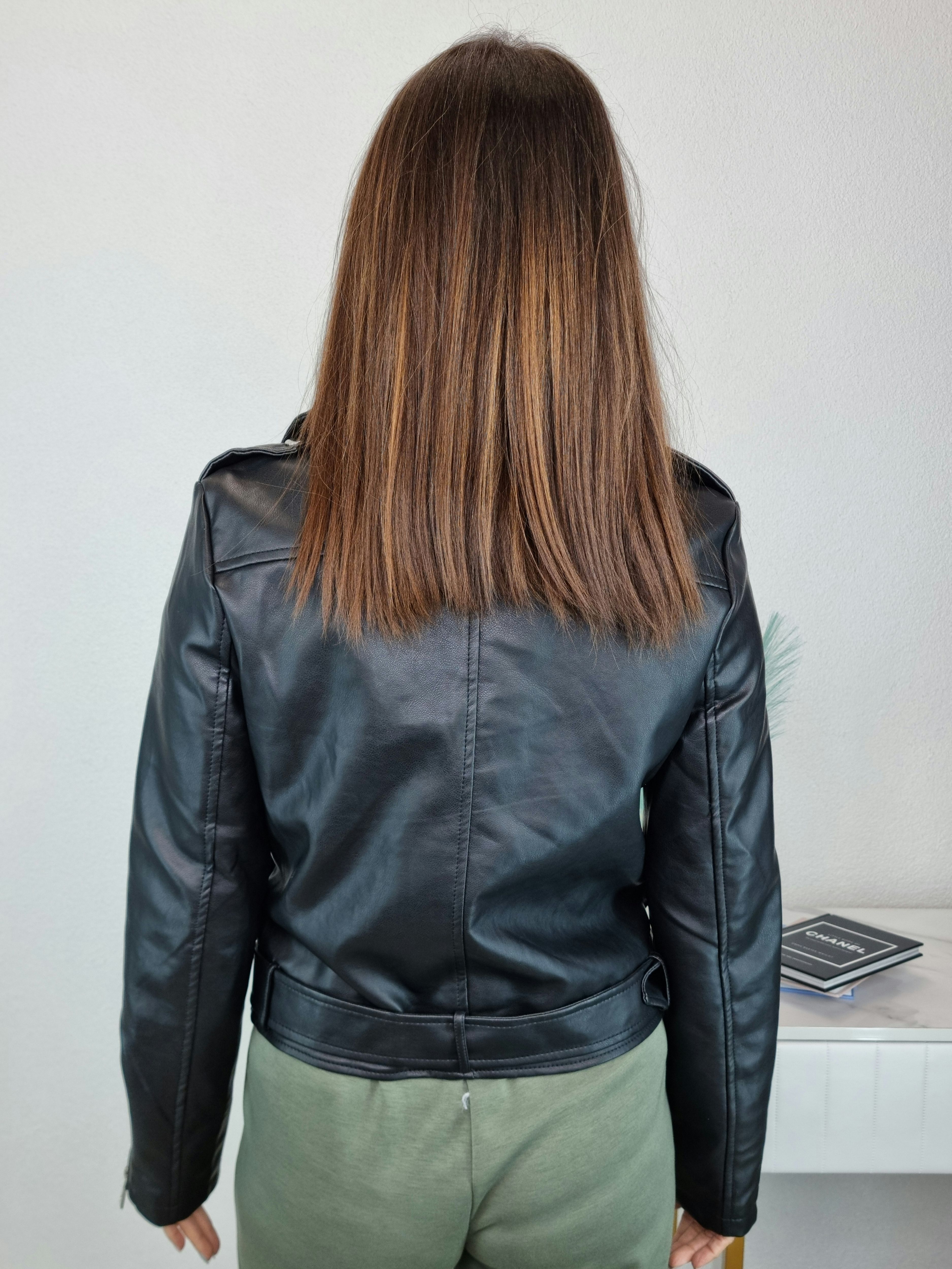 GIUBBINO SIMILPELLE NERO