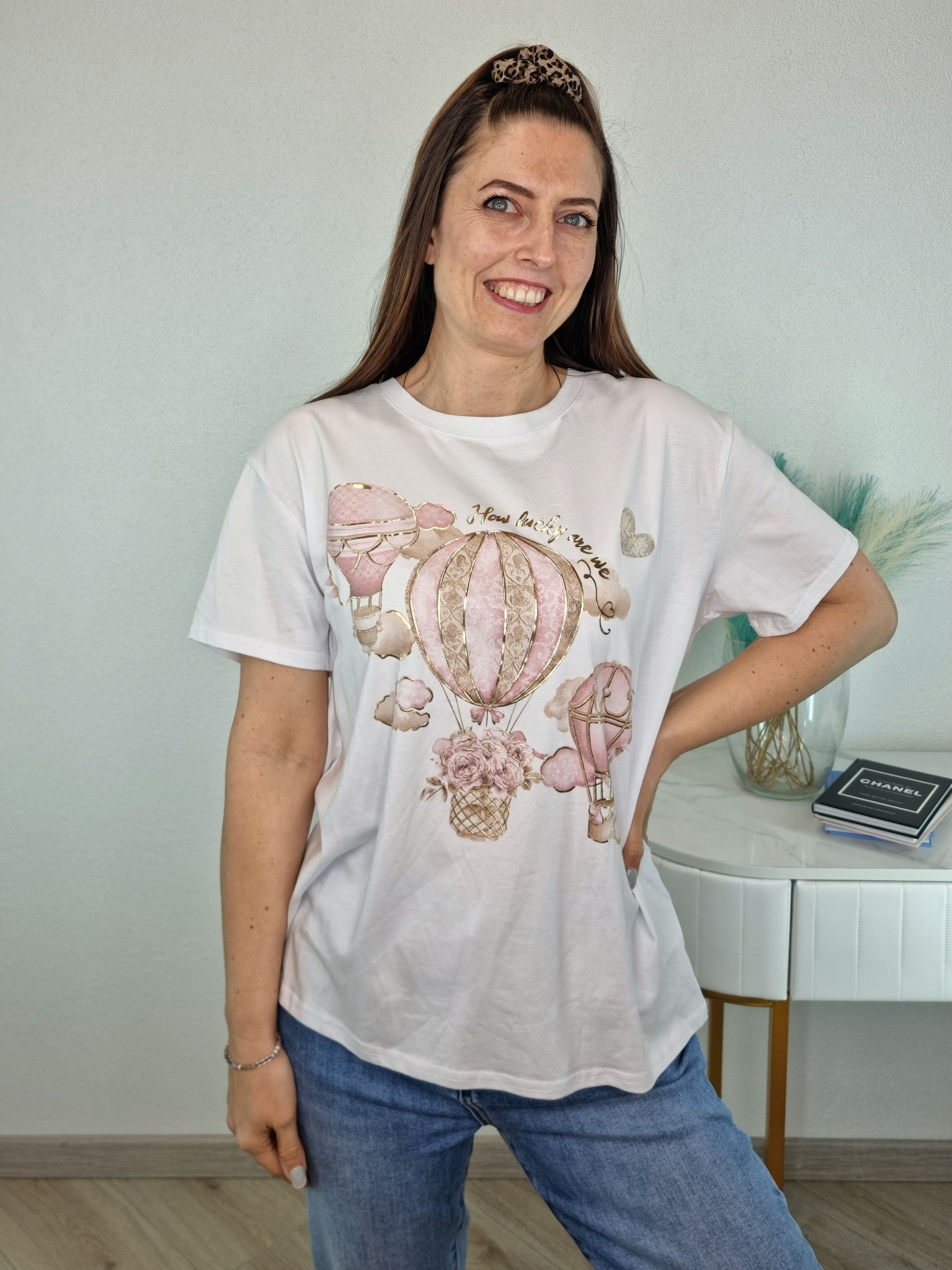 T-SHIRT MONGOLFIERA ROSA