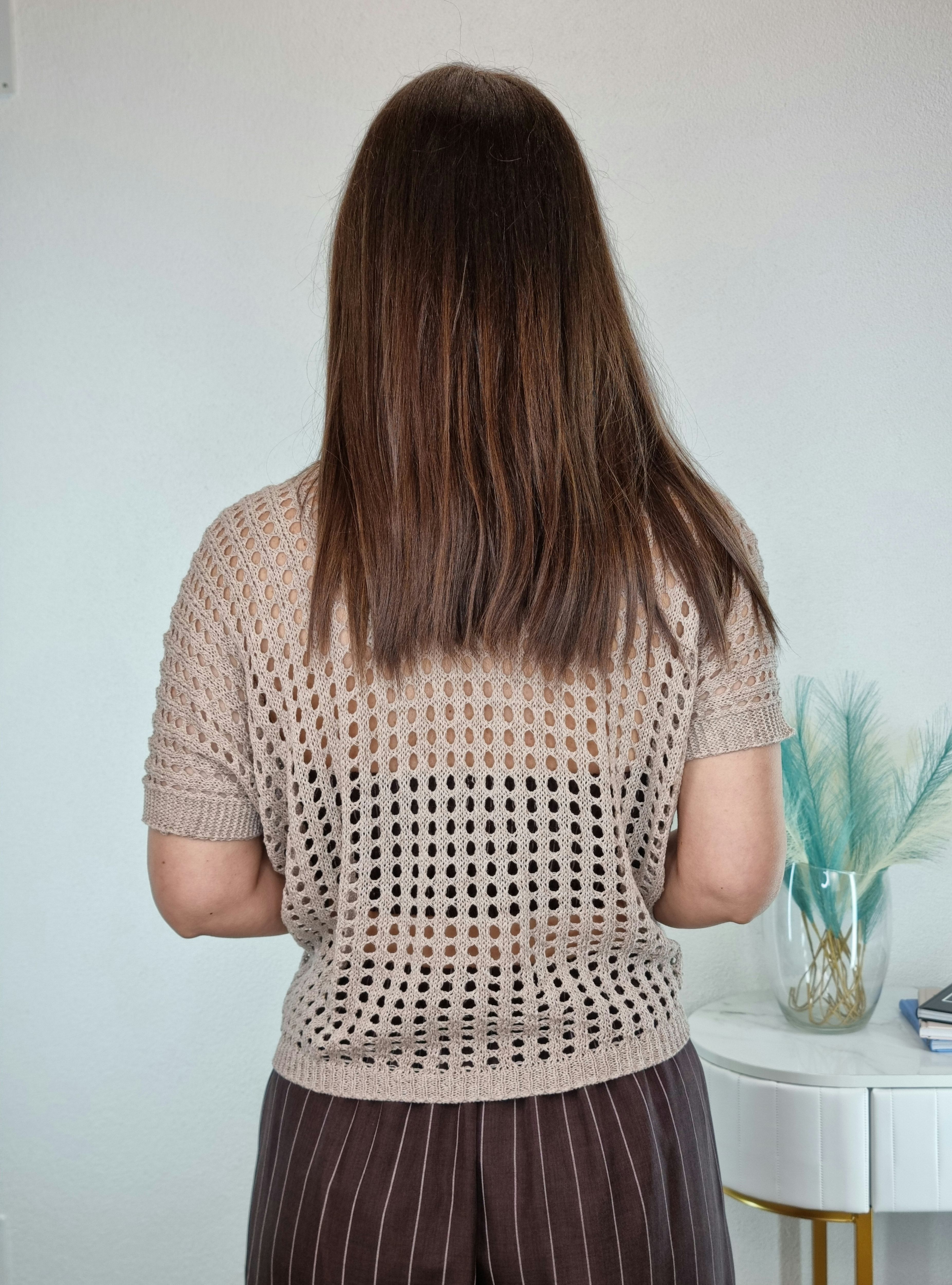 CARDIGAN TRAFORATO CORDA