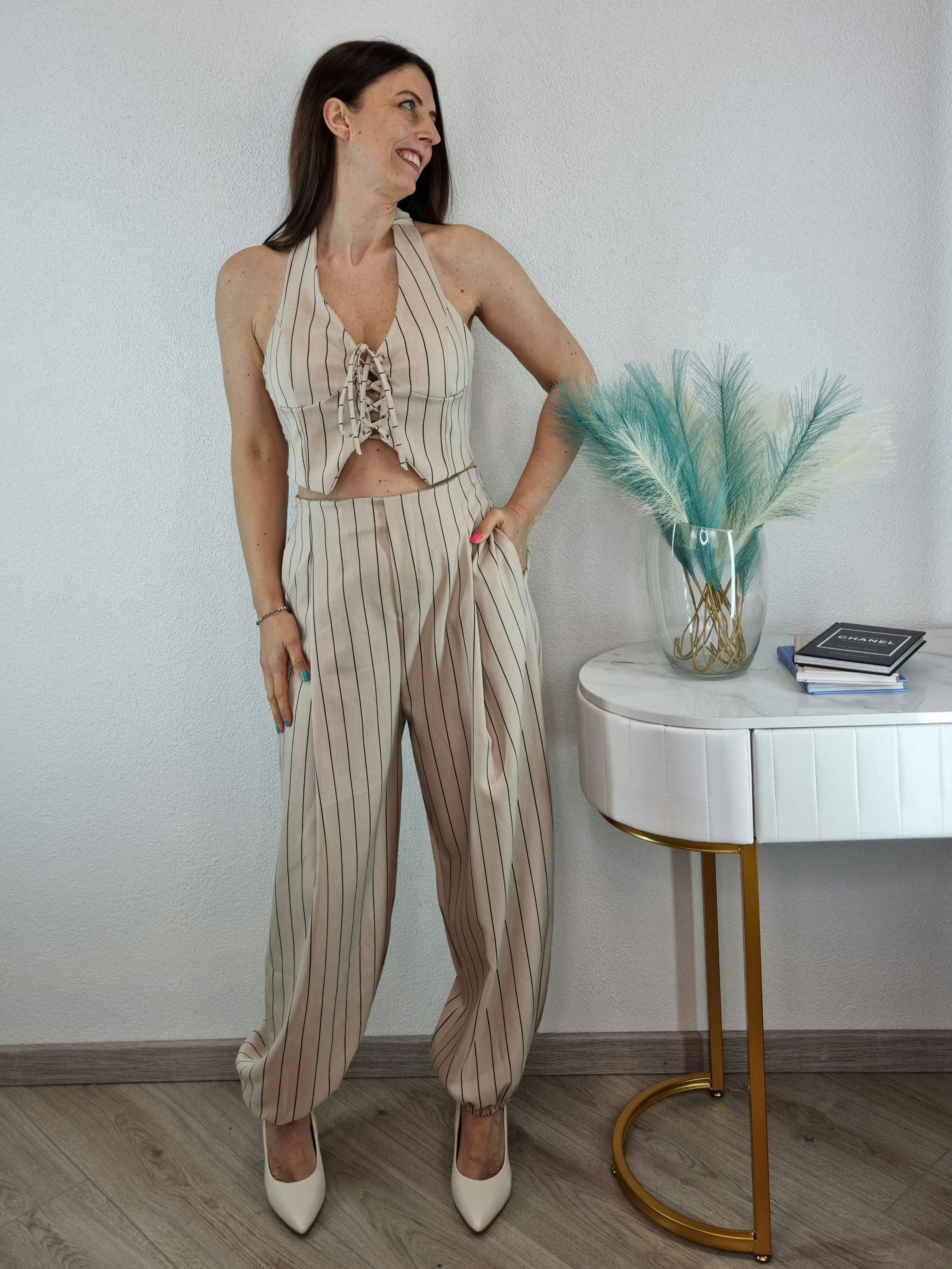 COMPLETO GESSATO BEIGE