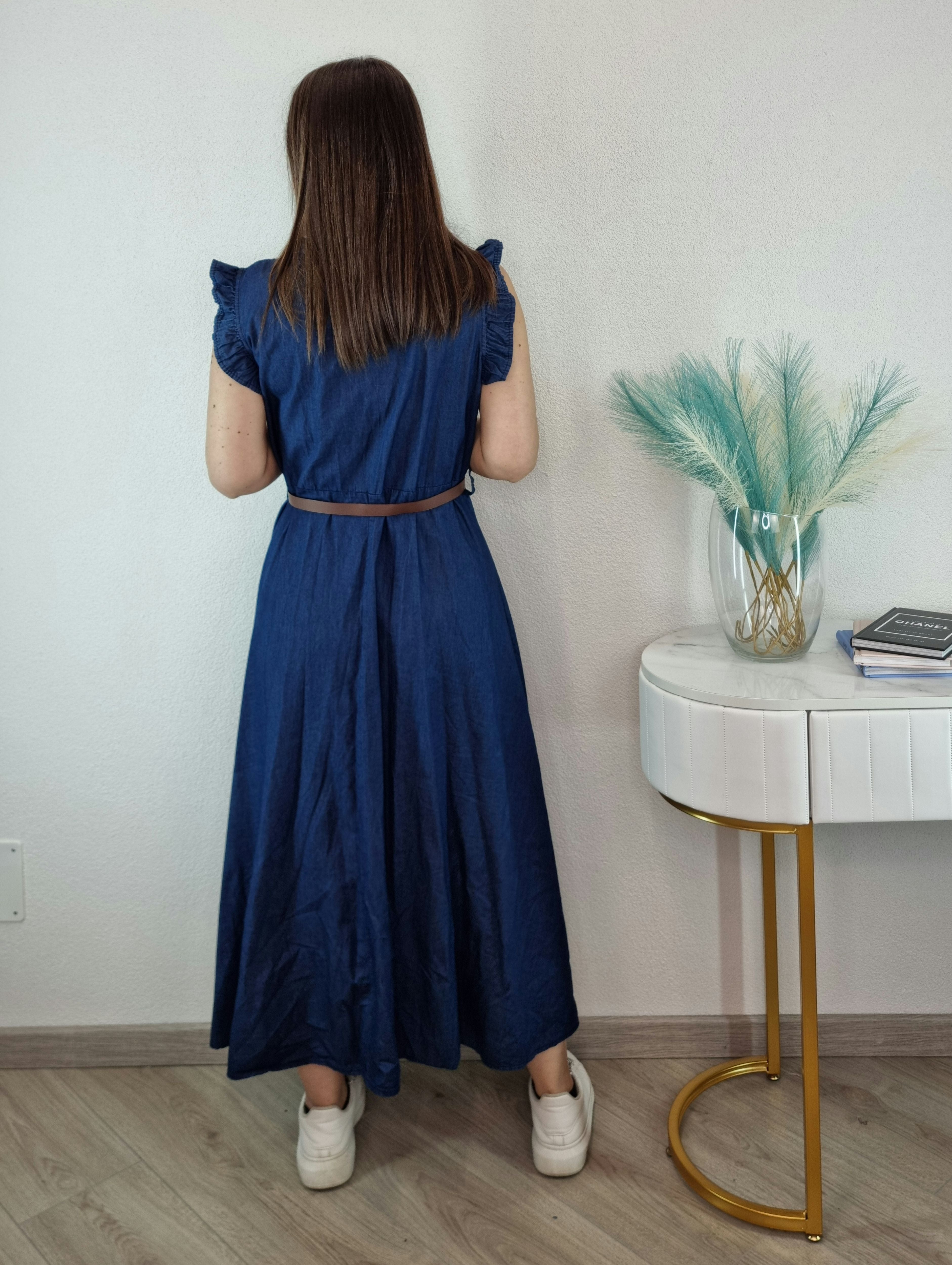 ABITO DENIM ROUGE LUNGO