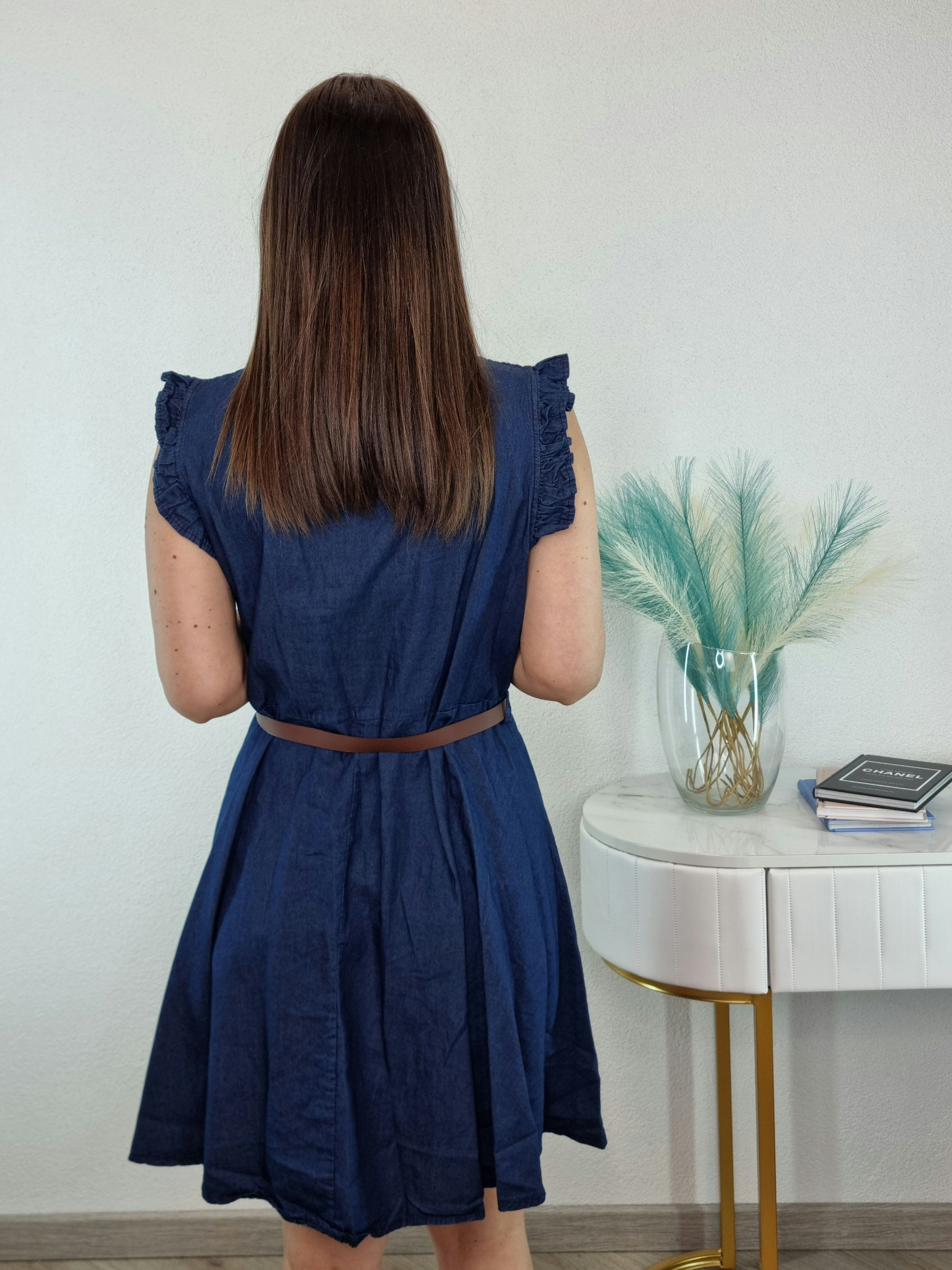ABITO DENIM ROUGE CORTO