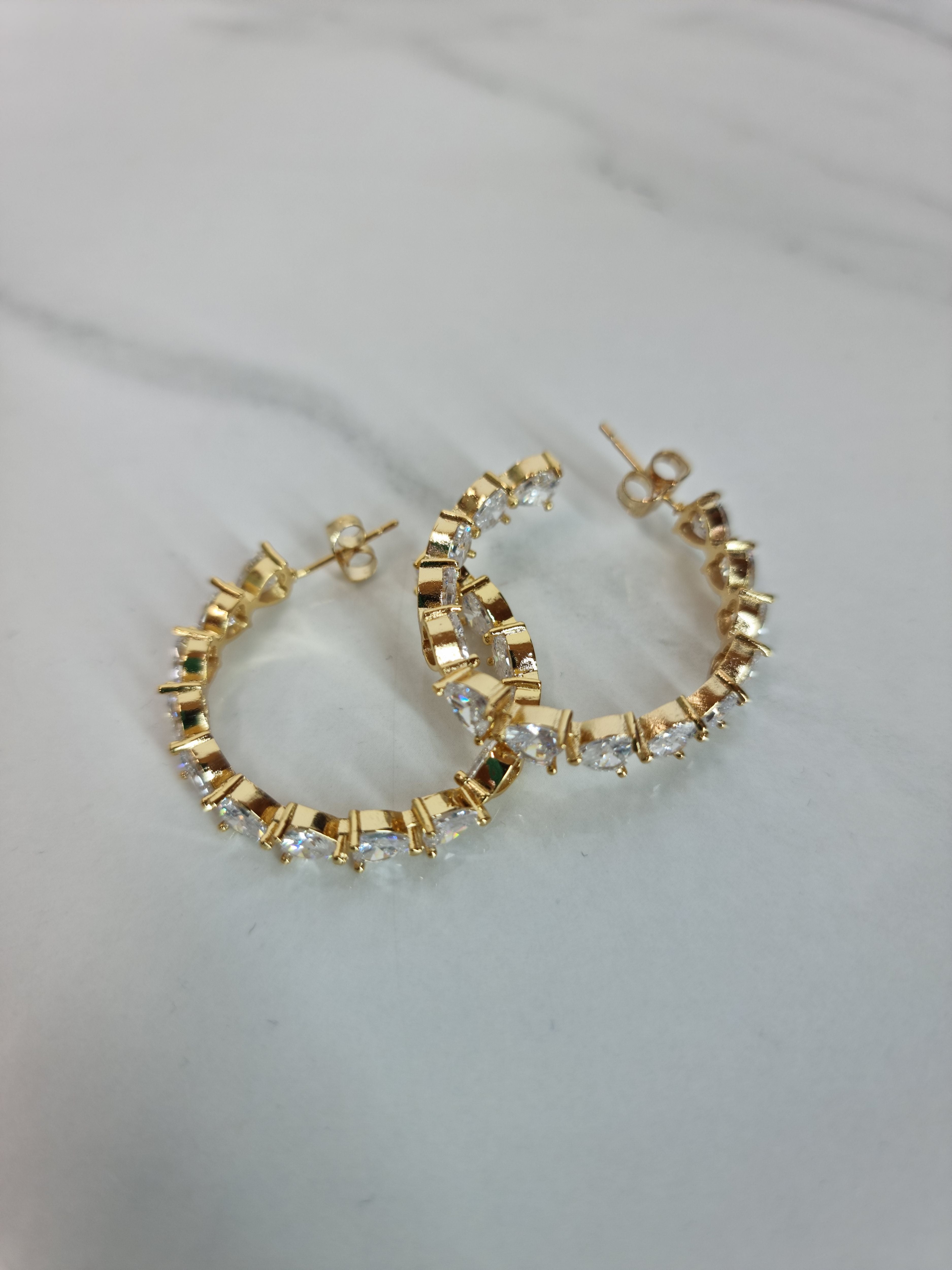 ORECCHINO cerchio cuore oro