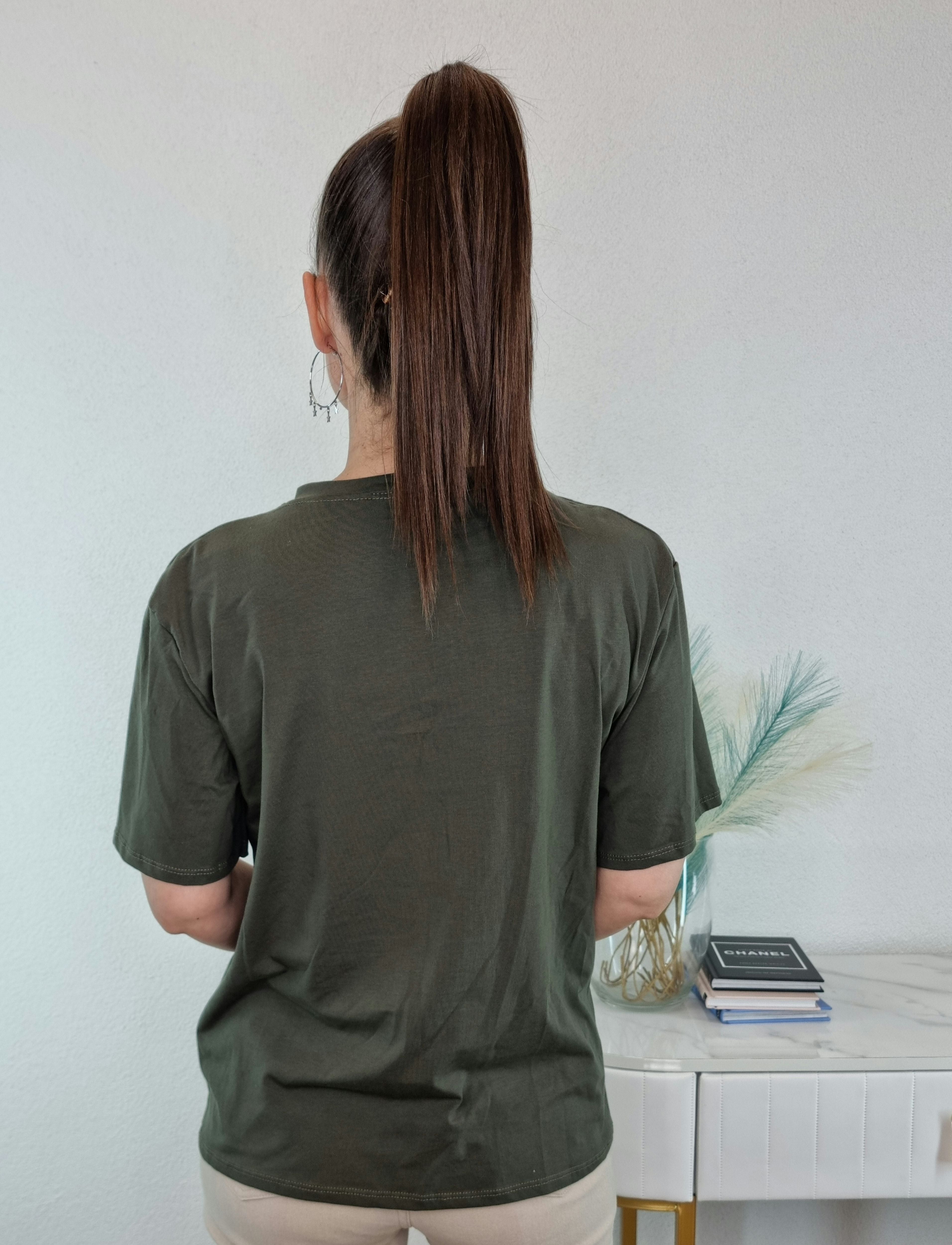 T-SHIRT PAILLETTES VERDE