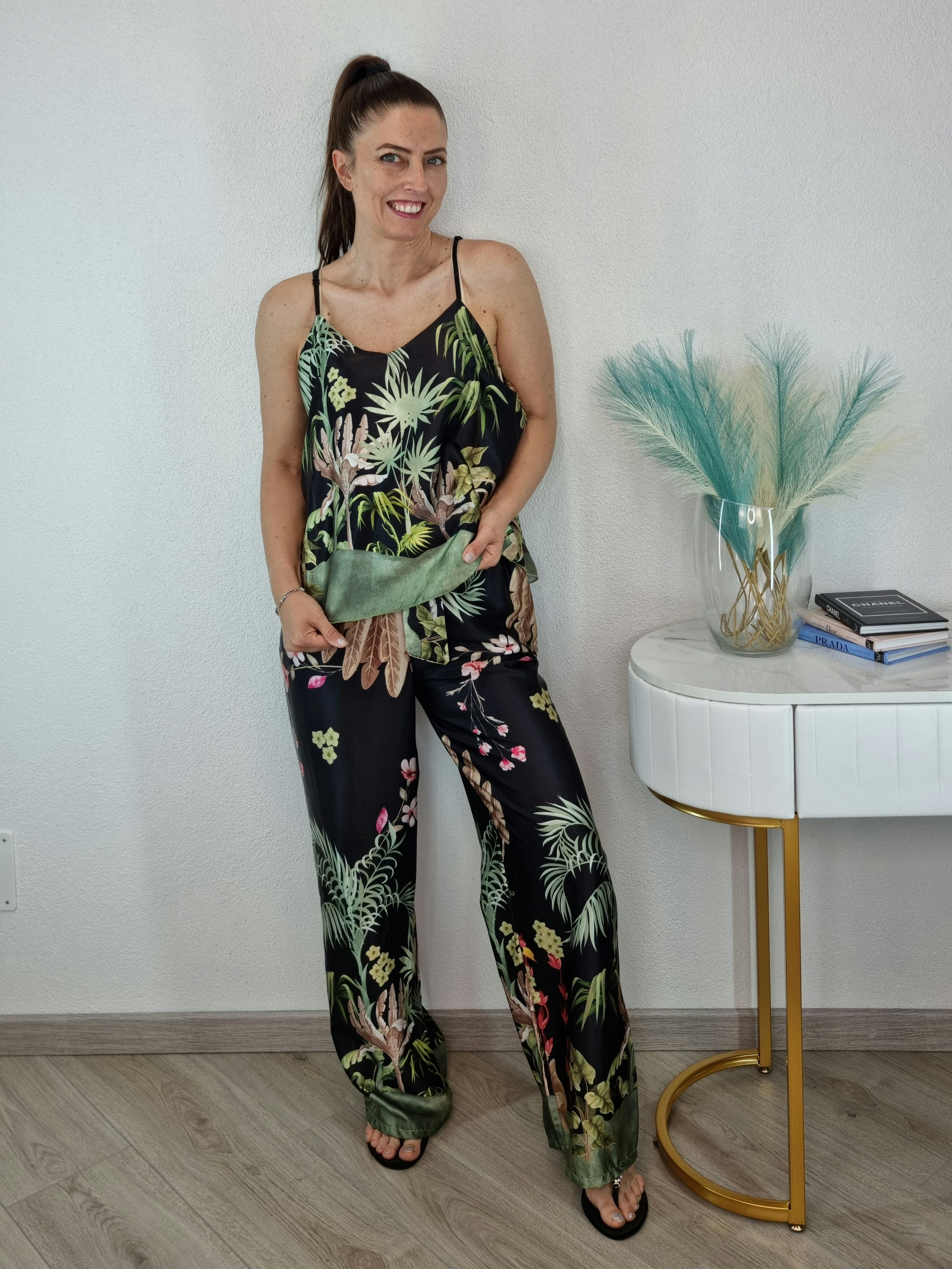 COORDINATO SUN FLOWER NERO