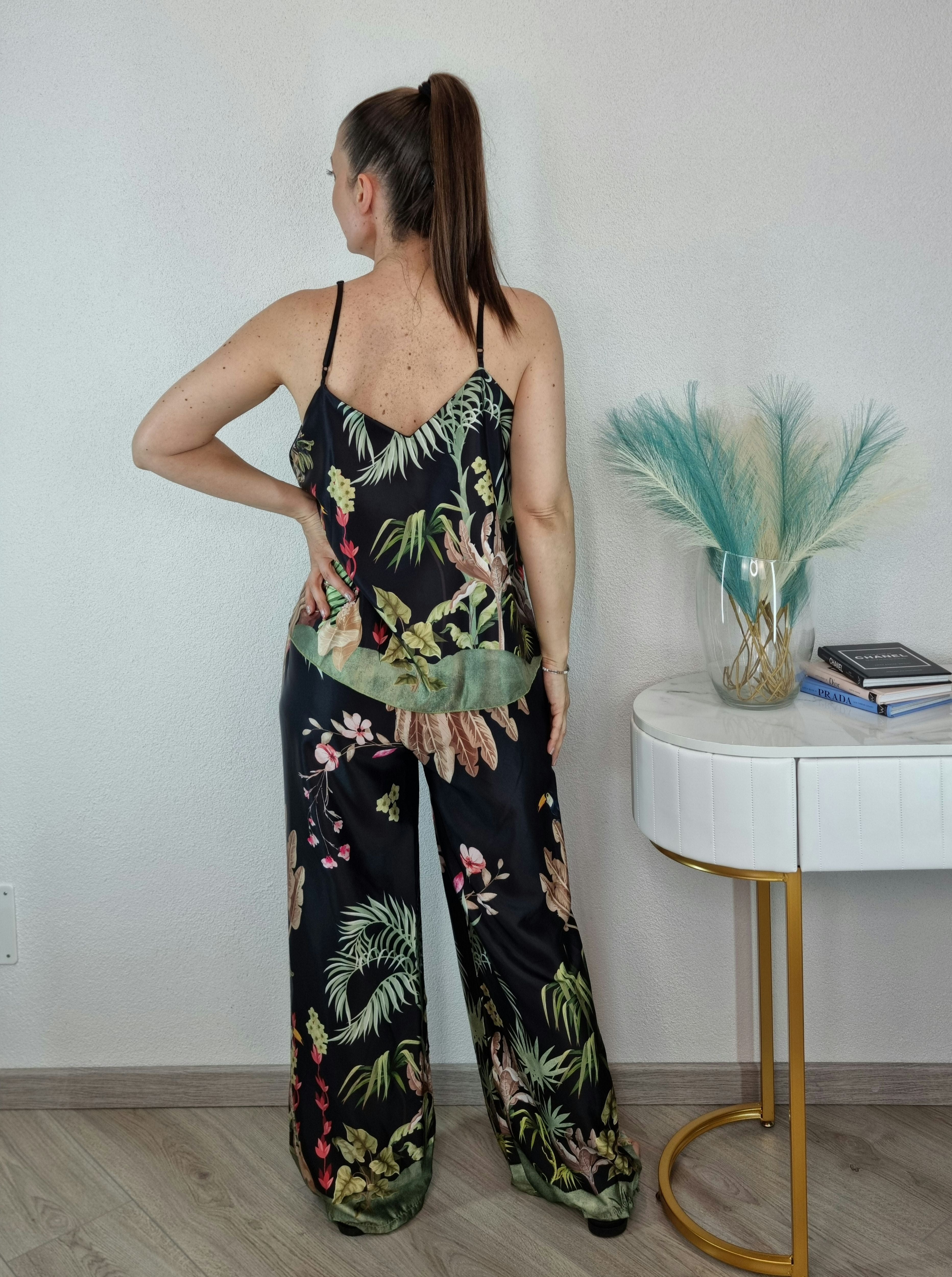 COORDINATO SUN FLOWER NERO