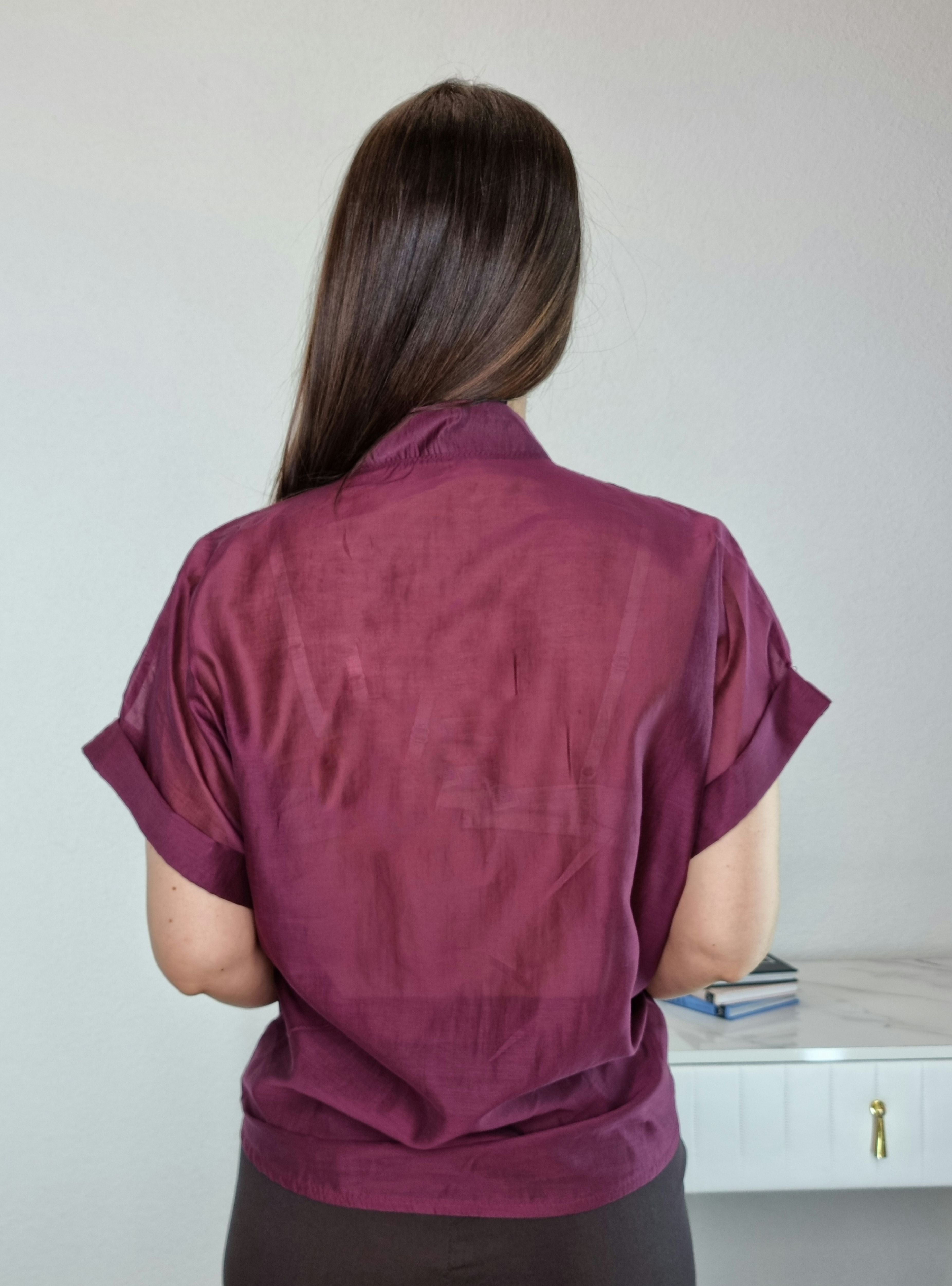 CAMICIA PAILLETTES BORDEAUX