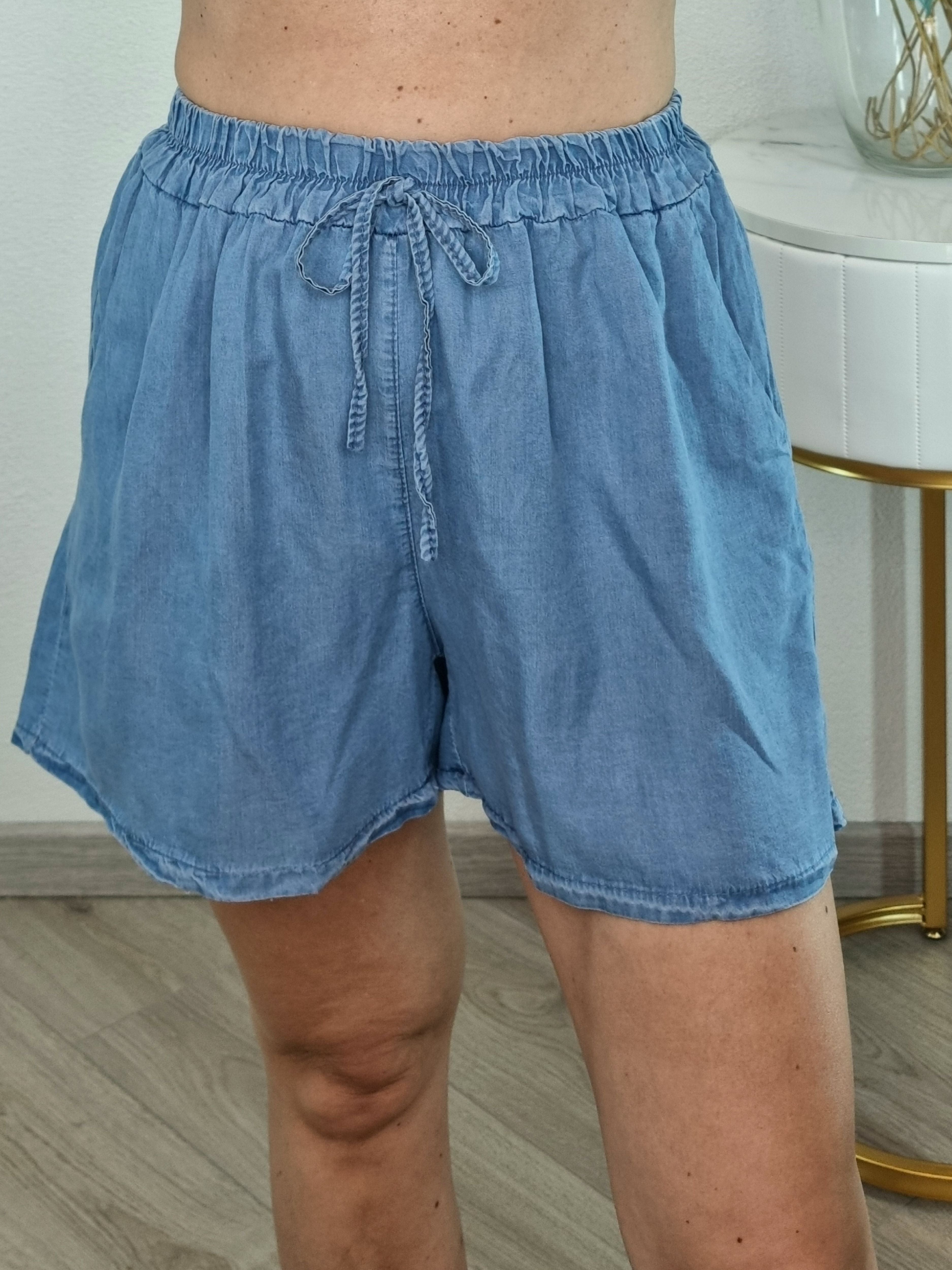 SHORT EASY AZZURRO