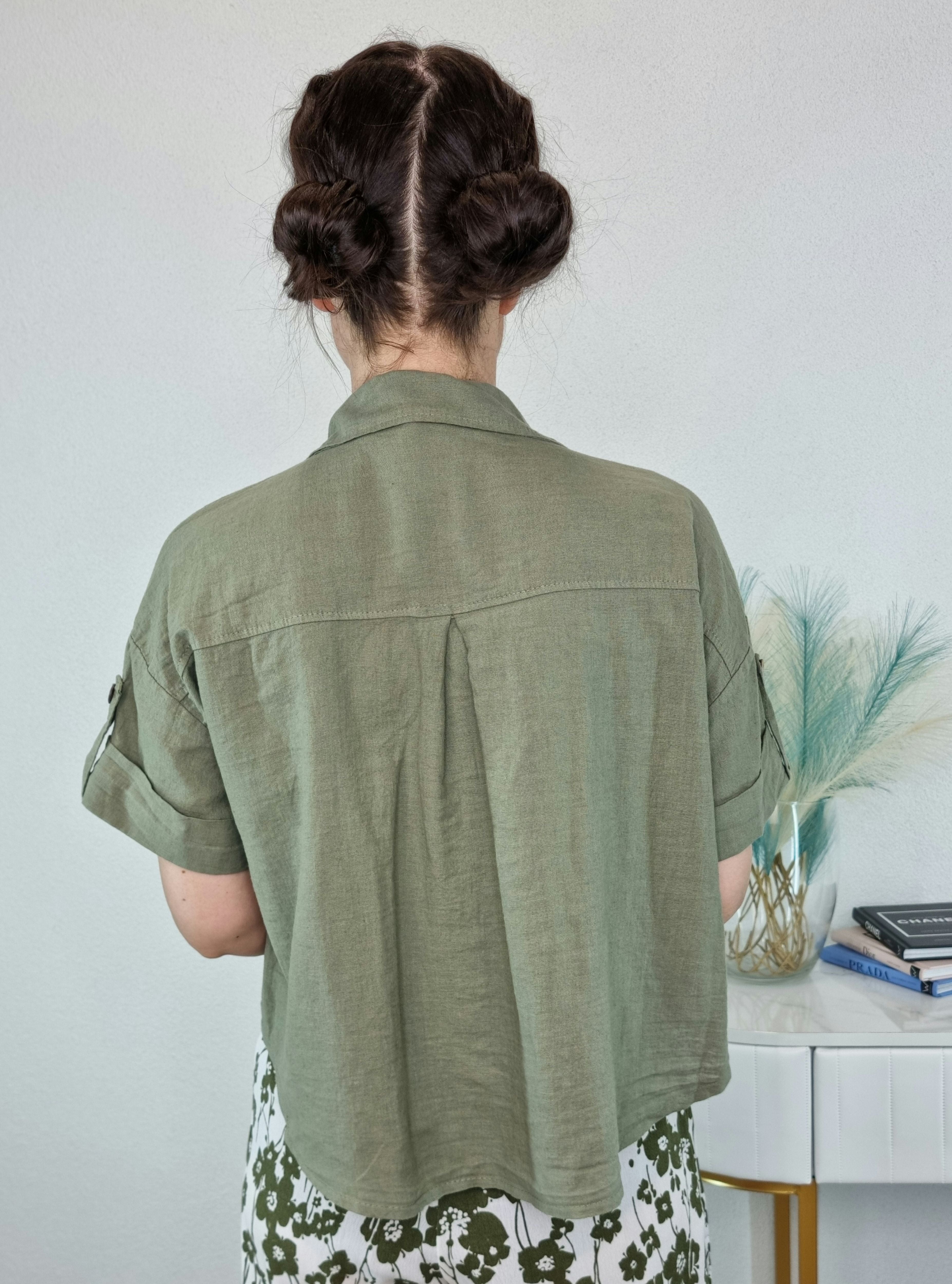 CAMICIA LINO VERDE