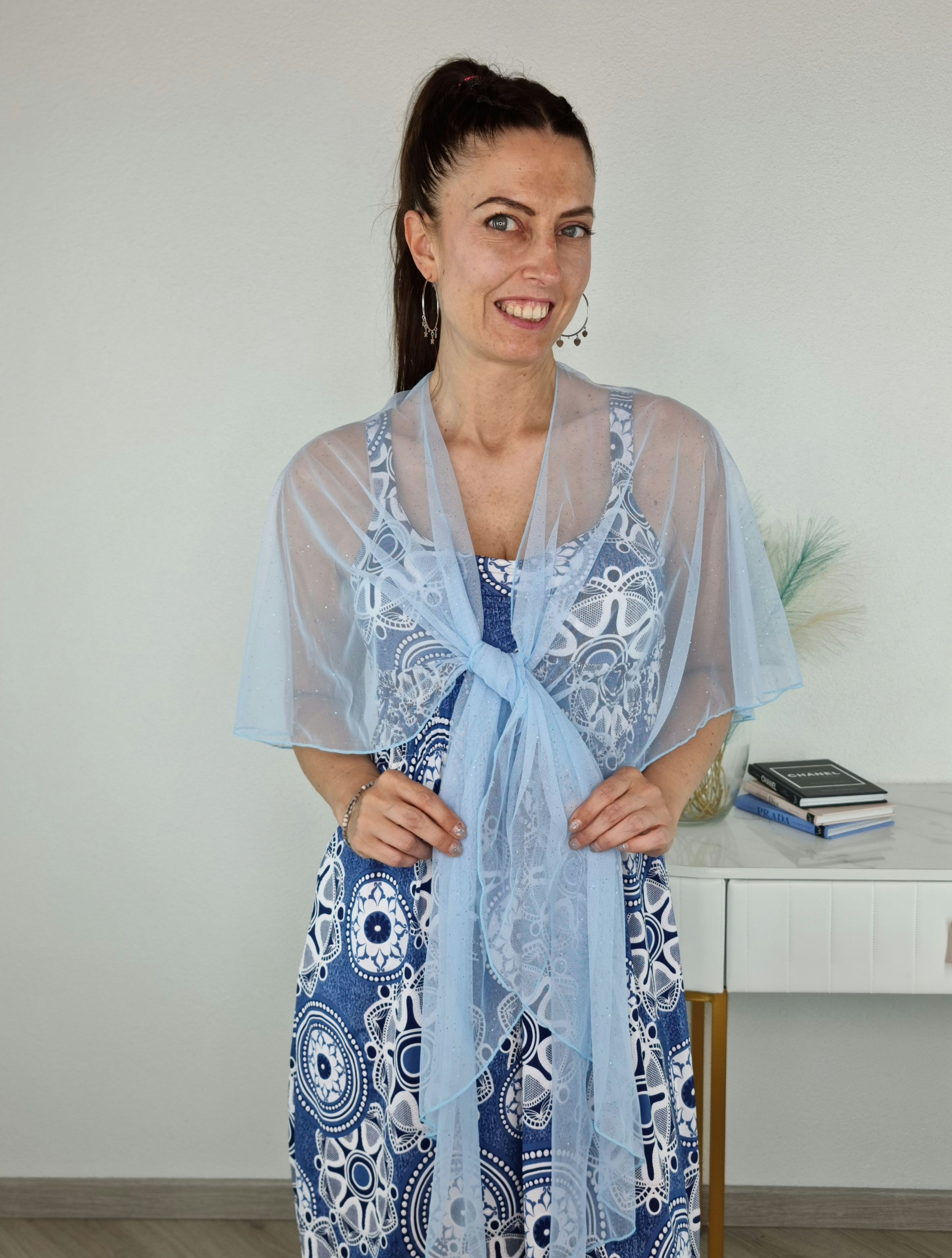 STOLA SHINE AZZURRA