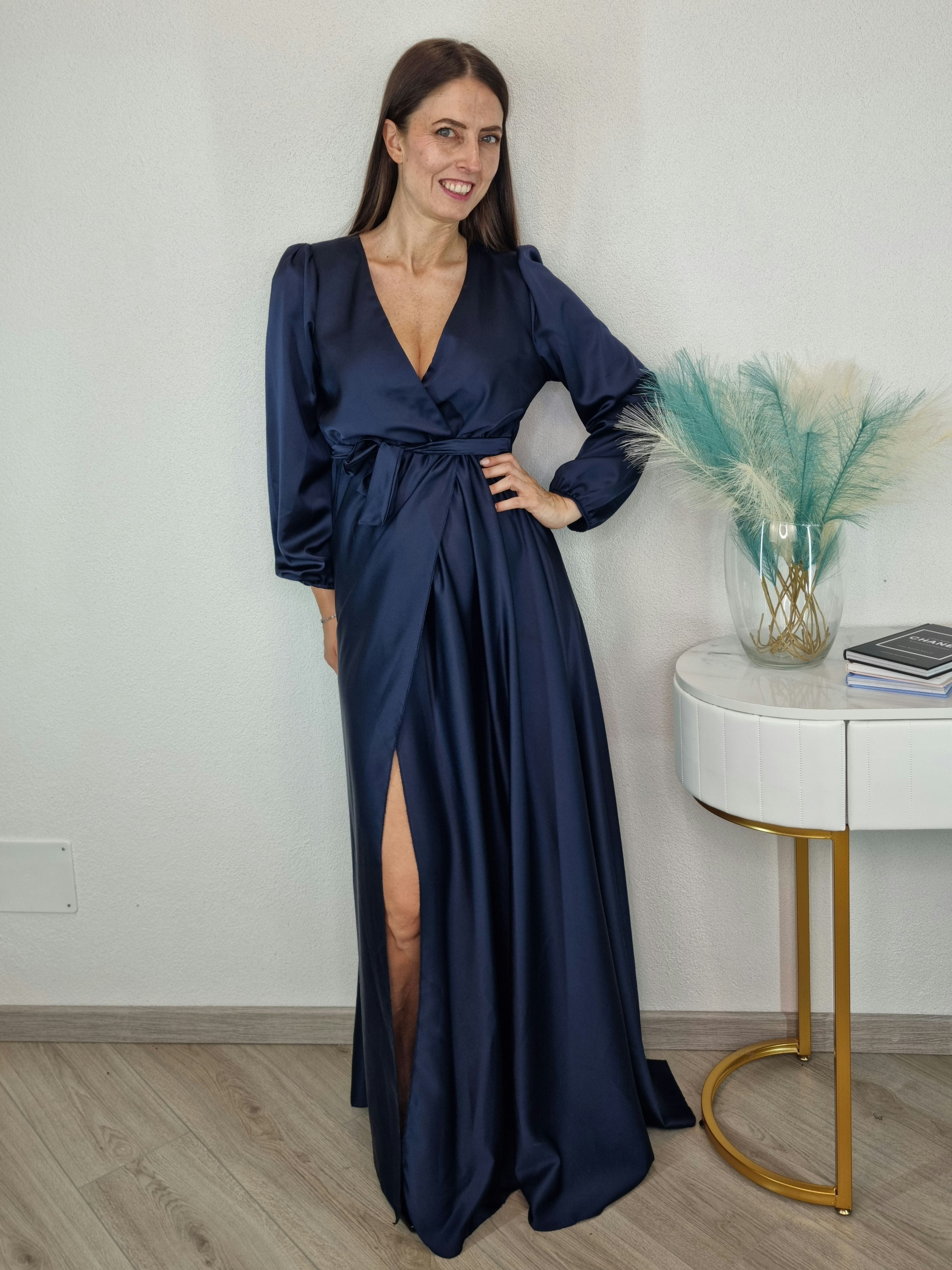 ABITO SATIN BLU