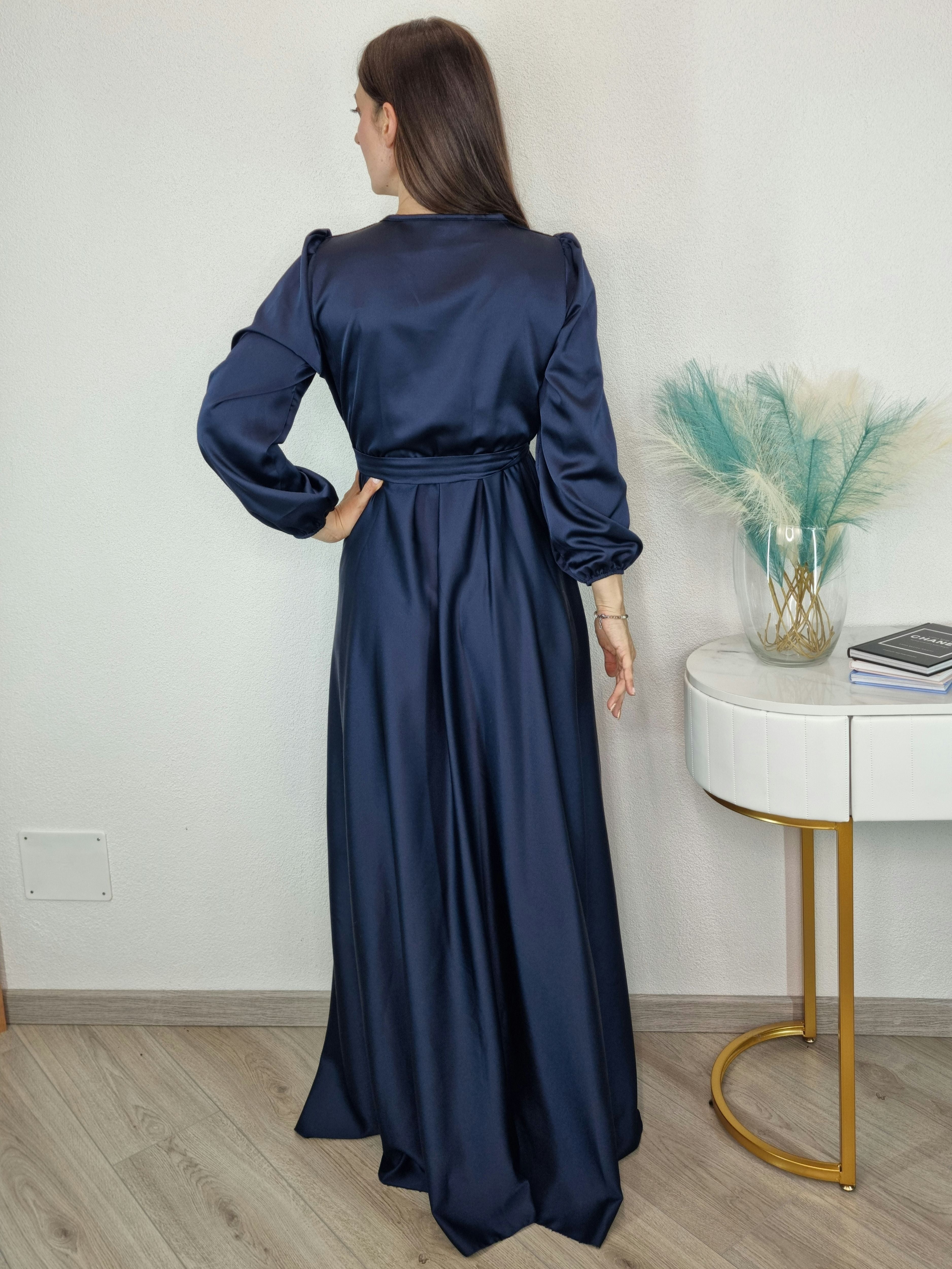 ABITO SATIN BLU