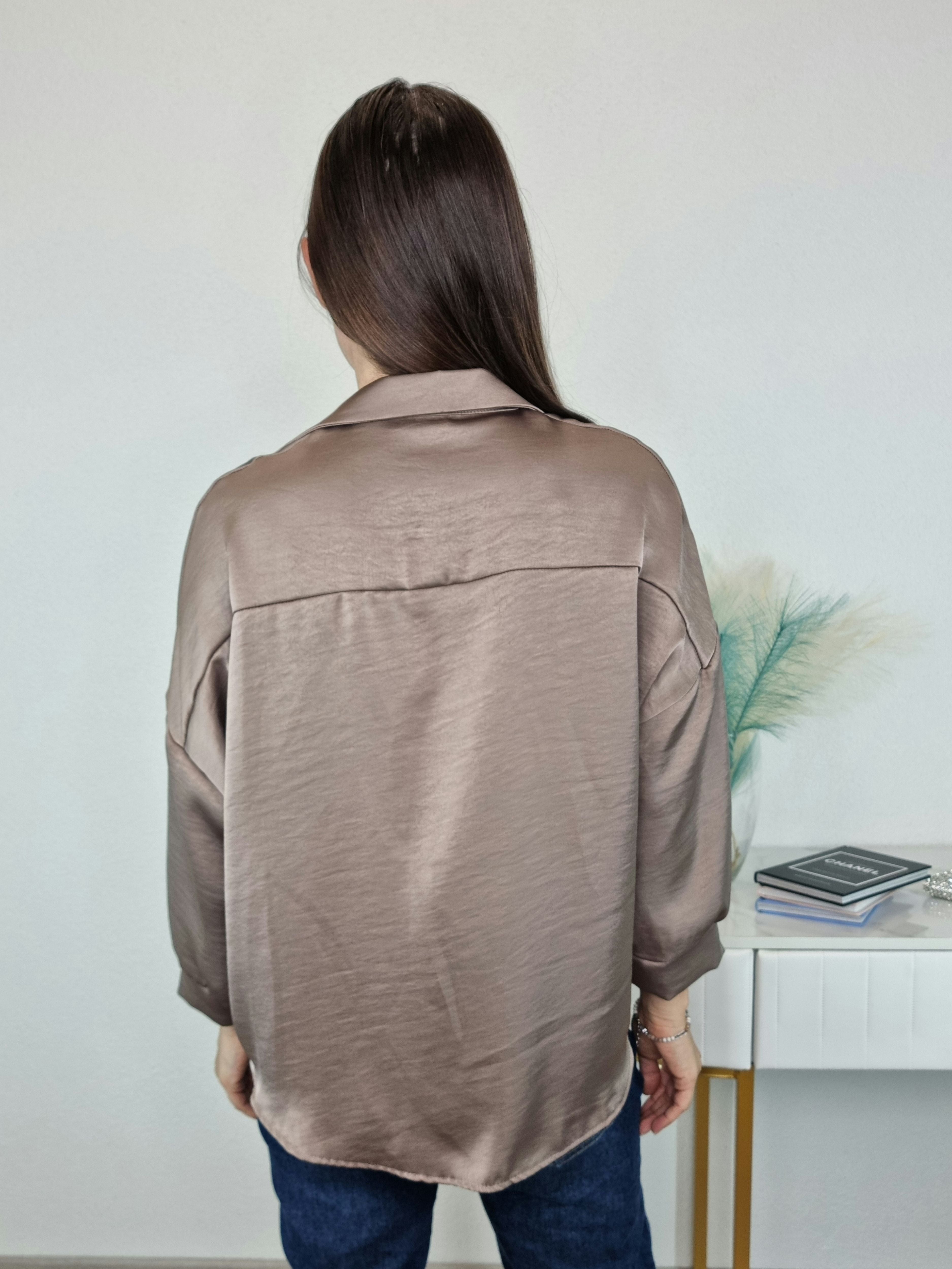 CAMICIA SATIN TAUPE